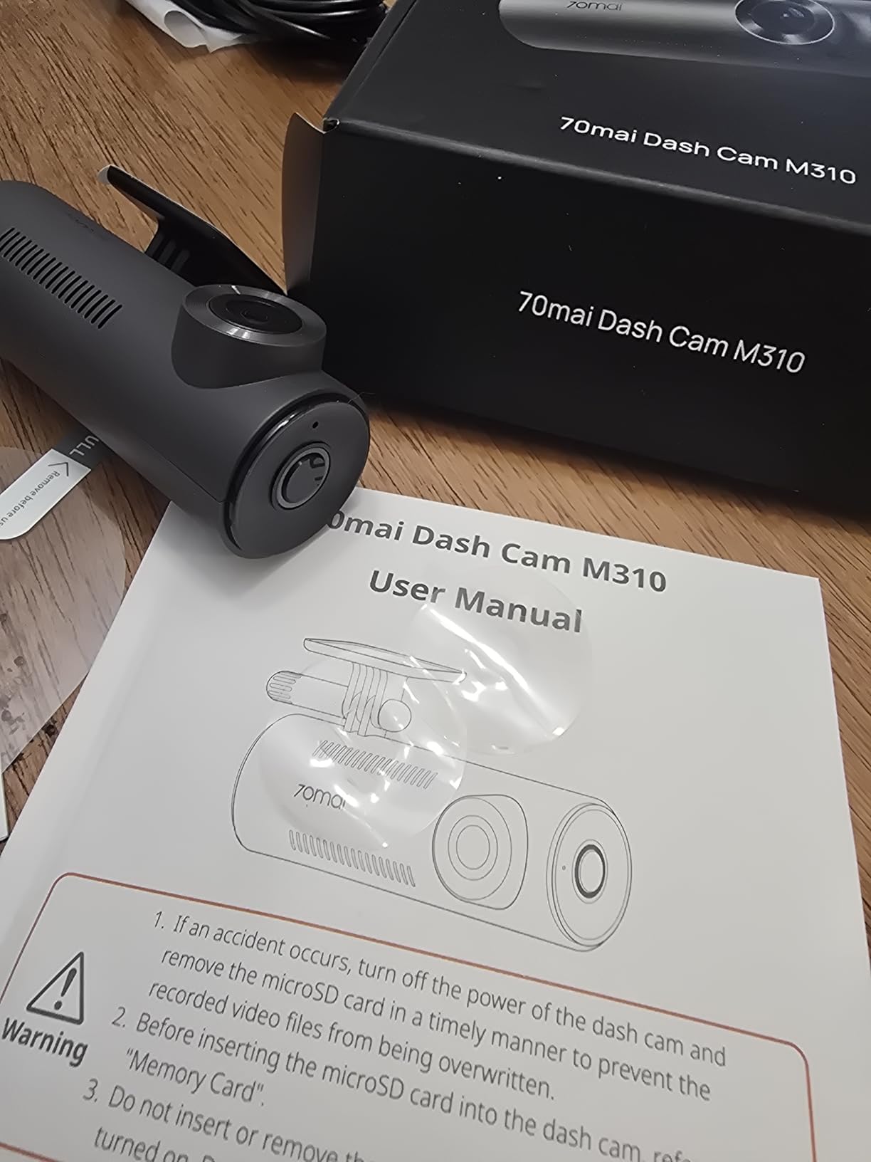 70mai Dash Cam M310, Dash Camera for Cars 1296P QHD, Smart Dash Cam Front Built in WiFi, 130° Wide-Angle FOV, WDR, Night Vision, iOS/Android Mobile App, Loop Recording, Parking Monitor, Time-Lapse customer photo 1