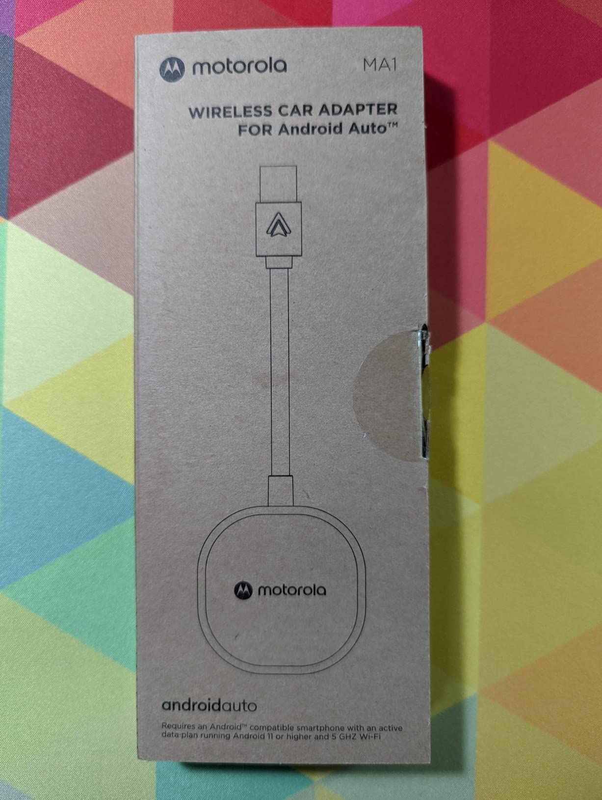 Motorola Sound MA1, the Only Google Authorized Wireless Android Auto Car Adapter, Smartphone to Screen Wireless Bridge Car Accessories, USB Type-A customer photo 2