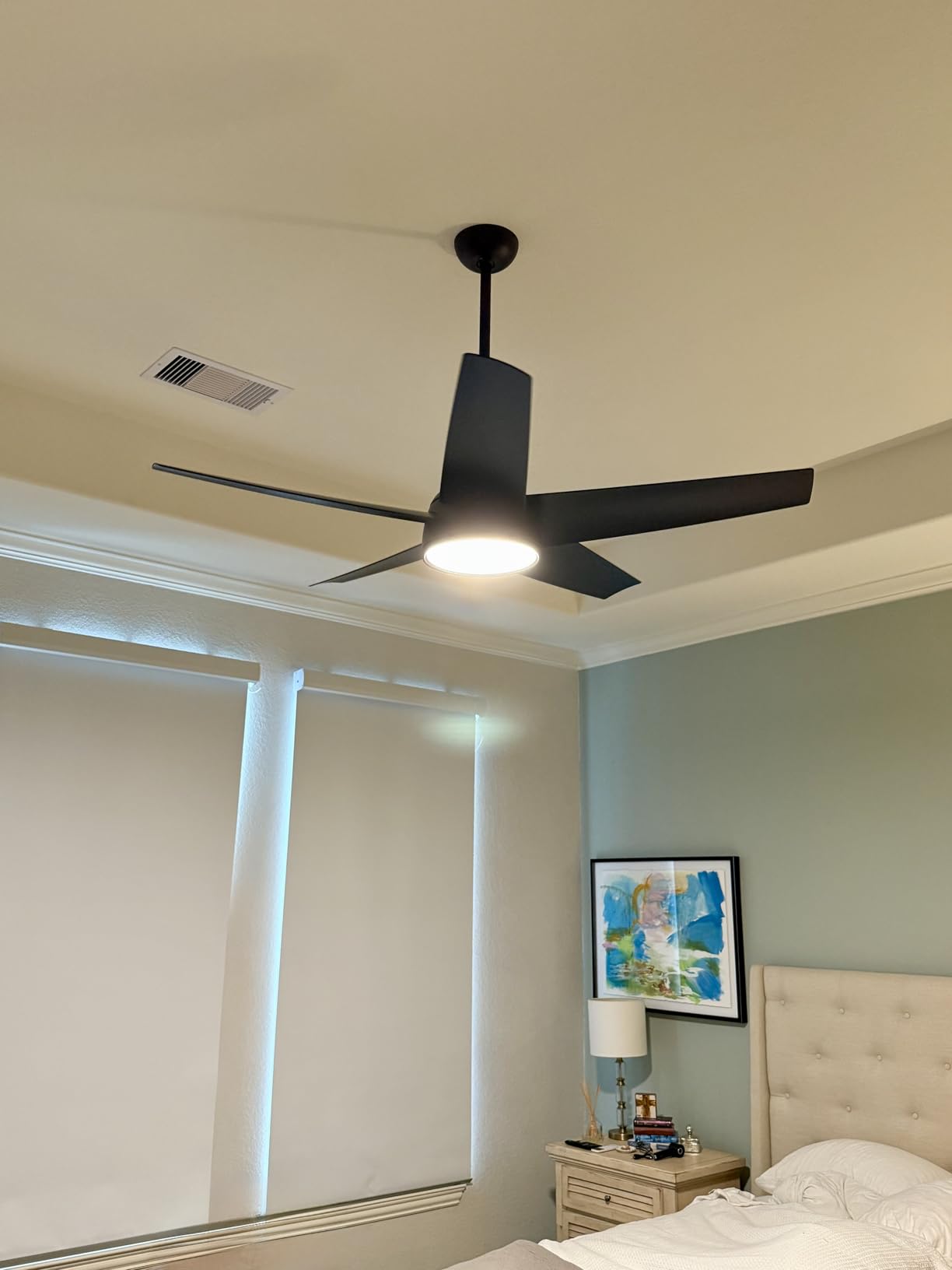 Minka-Aire F781L-CL Chubby 58 Inch Outdoor Smart Ceiling Fan with LED Light and DC Motor in Coal Finish Compatible with Alexa, Nest, Ecobee, Google Home and iOS/Android App customer photo 1