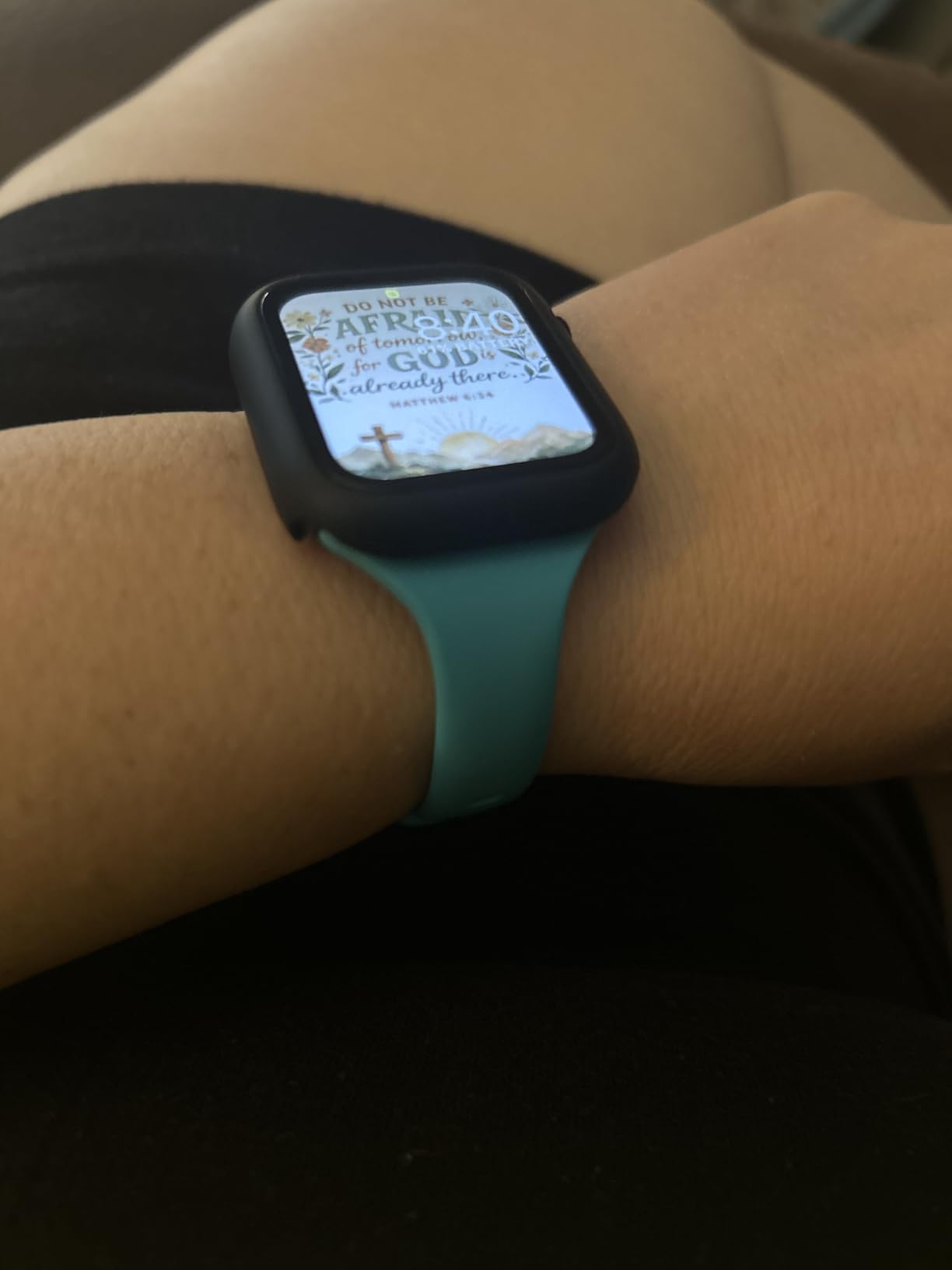 Thin Slim Band Compatible with Apple Watch 38mm 40mm 41mm 42mm 44mm 45mm 46mm 49mm, Replacement Silicone Sport Strap for iWatch Series 11/10/9/8/7/6/5/4/3/2/1 Ultra SE Women Men, Starlight customer photo 1
