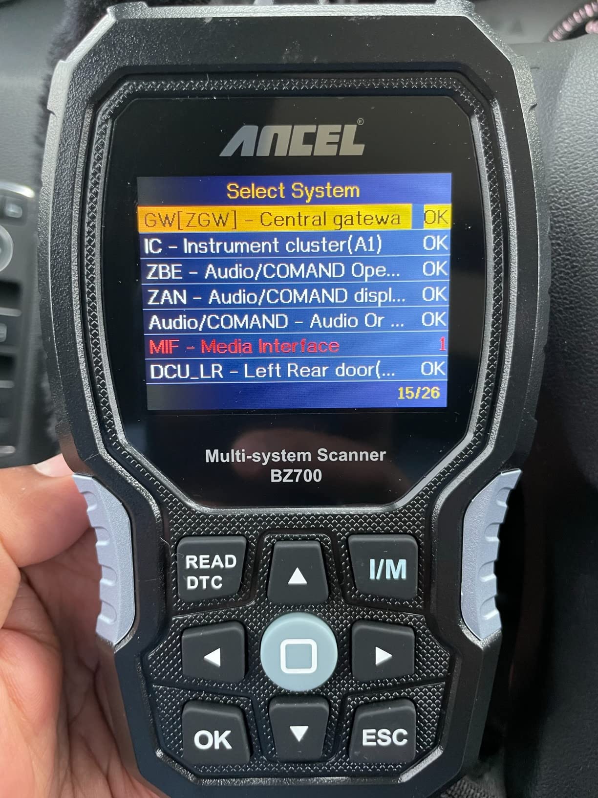 ANCEL BZ700 Mercedes Benz Sprinter Smart OBD2 Scanner, Full System Automotive Car Code Reader with All Reset Services, Battery Registration ABS Bleed Airbag EPB Oil SAS TPS CKP Active Test customer photo 2