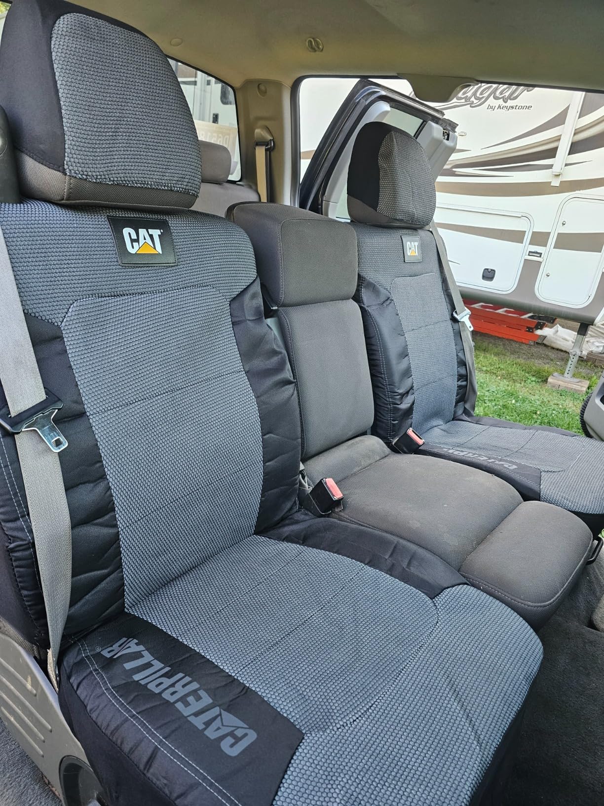 Cat® MeshFlex Automotive Seat Covers for Cars Trucks and SUVs (Set of 2) - Beige Car Seat Covers for Front Seats, Truck Seat Protectors with Comfortable Mesh Back customer photo 2
