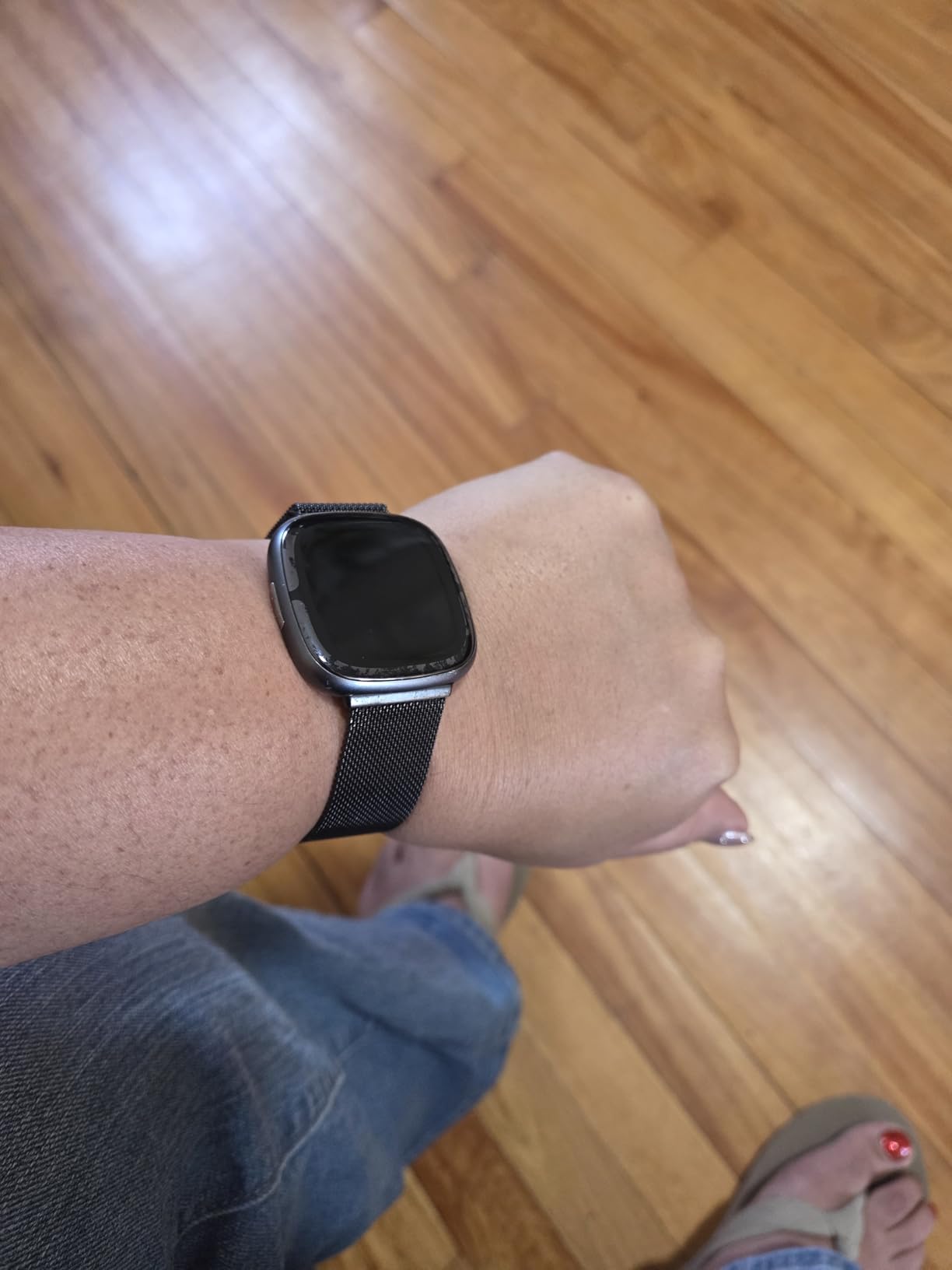 Fitbit Sense 2 Advanced Health and Fitness Smartwatch with Tools to Manage Stress and Sleep, ECG App, SpO2, 24/7 Heart Rate and GPS, Blue Mist/Pale Gold, One Size (S & L Bands Included) customer photo 2