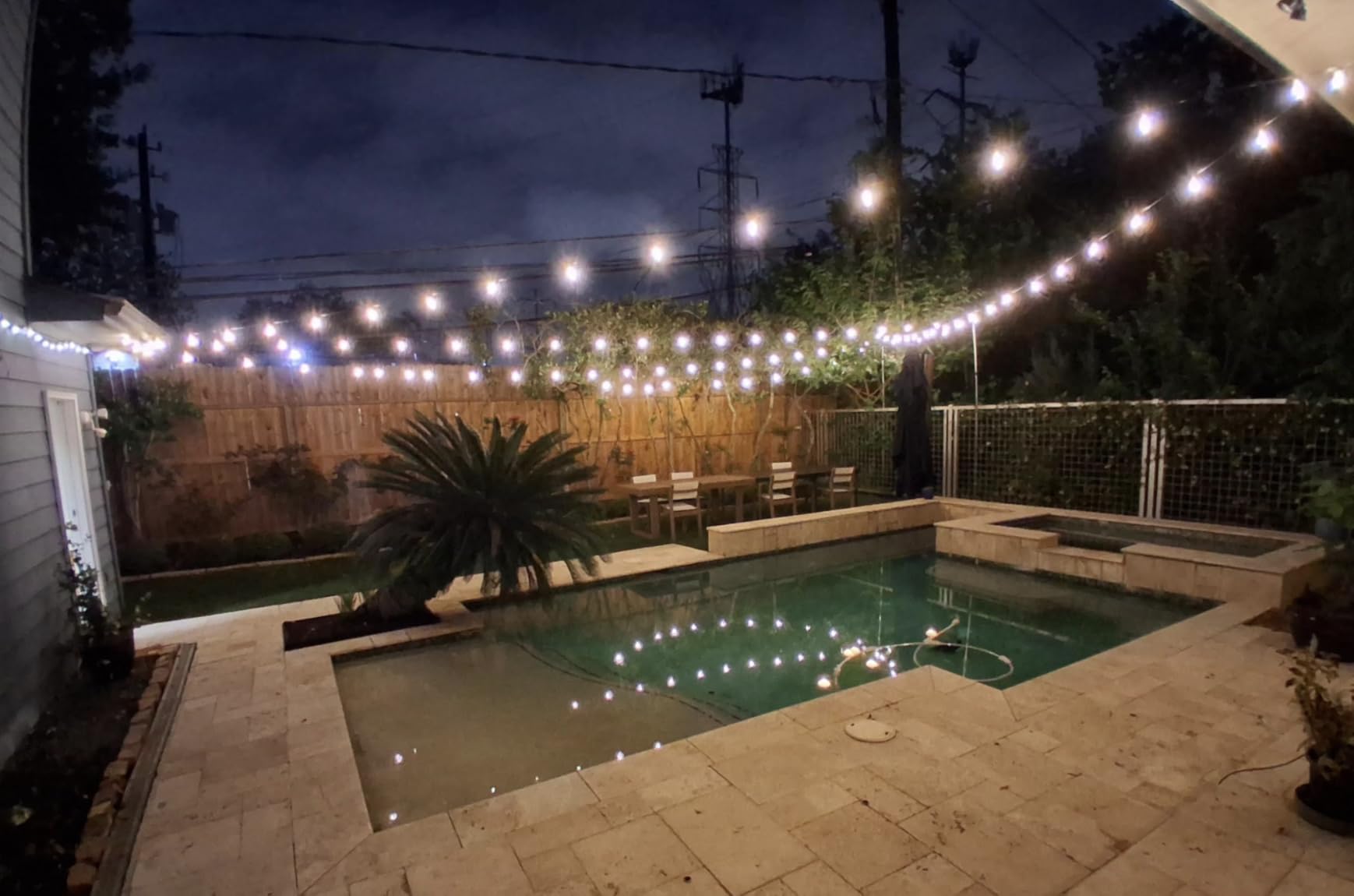Brightever LED Outdoor String Lights 100FT Patio Lights with 52 Shatterproof ST38 Vintage Edison Bulbs, Outside Hanging Light Waterproof for Porch, Deck, Garden, Backyard, Balcony, 2700K Dimmable customer photo 1