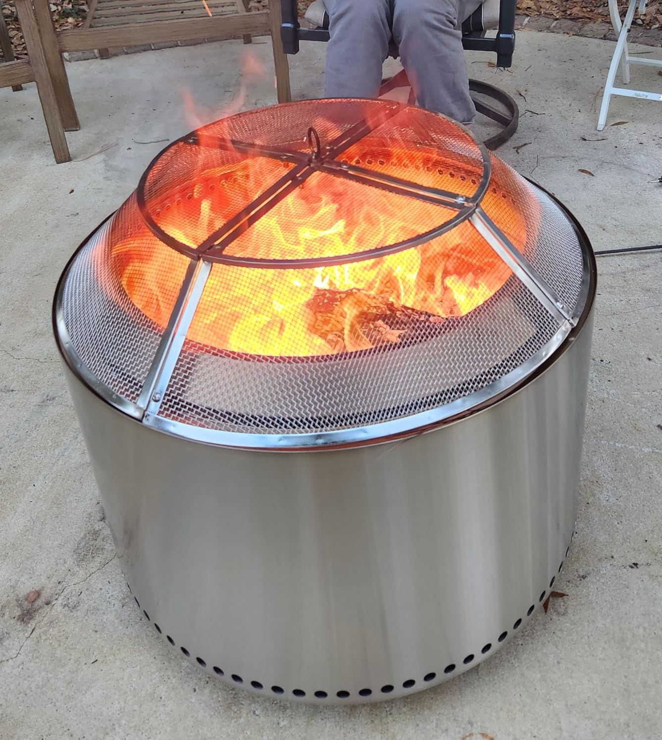 Solo Stove Yukon 27 Inch Smokeless Fire Pit with Removable Ash Pan - Wood Burning Portable Stainless Steel Outdoor Fireplace, Stainless Steel, Ideal for 6 or More People, 38 lbs customer photo 1