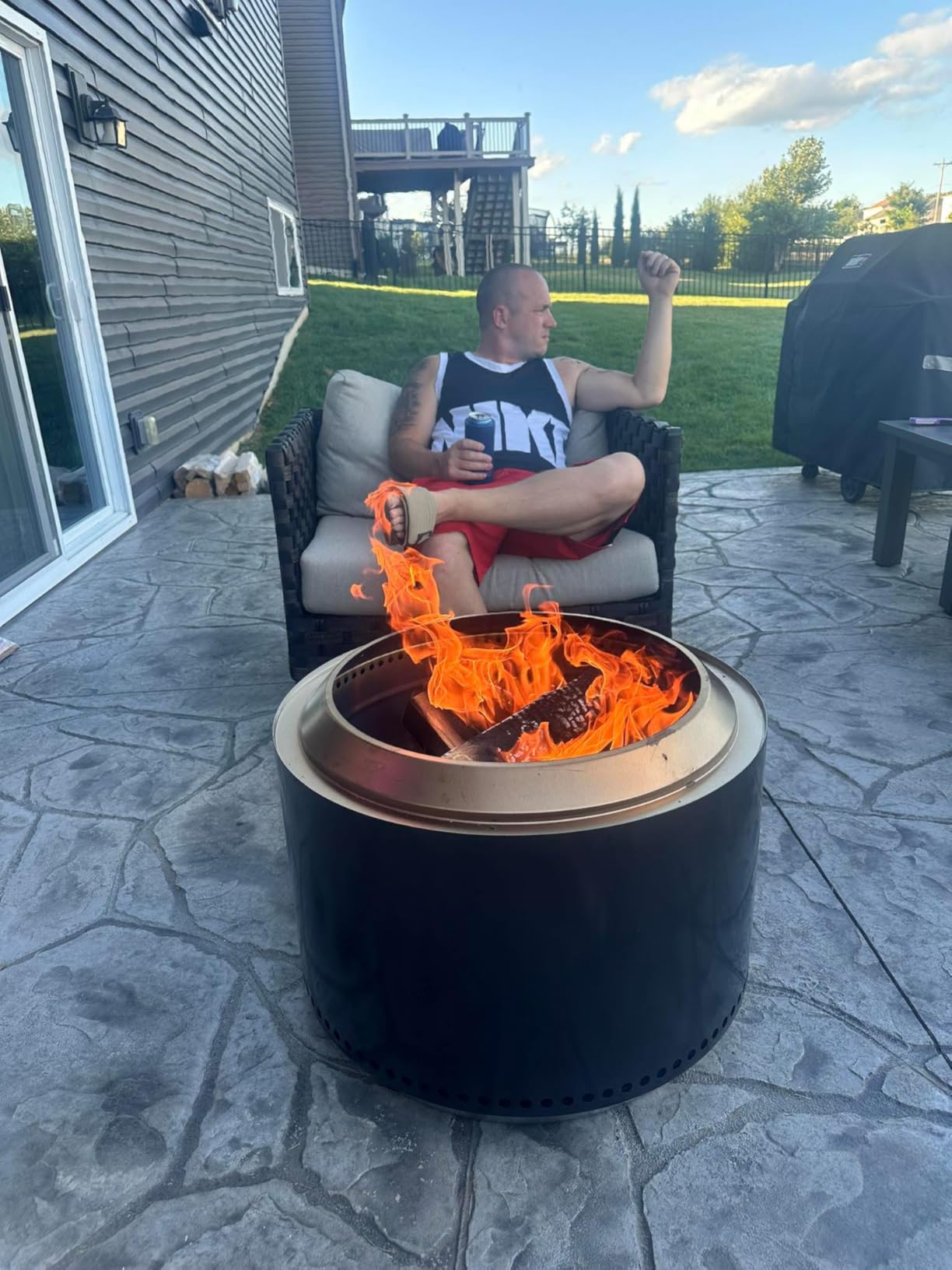 Solo Stove Yukon 27 Inch Smokeless Fire Pit with Removable Ash Pan - Wood Burning Portable Stainless Steel Outdoor Fireplace, Stainless Steel, Ideal for 6 or More People, 38 lbs customer photo 2