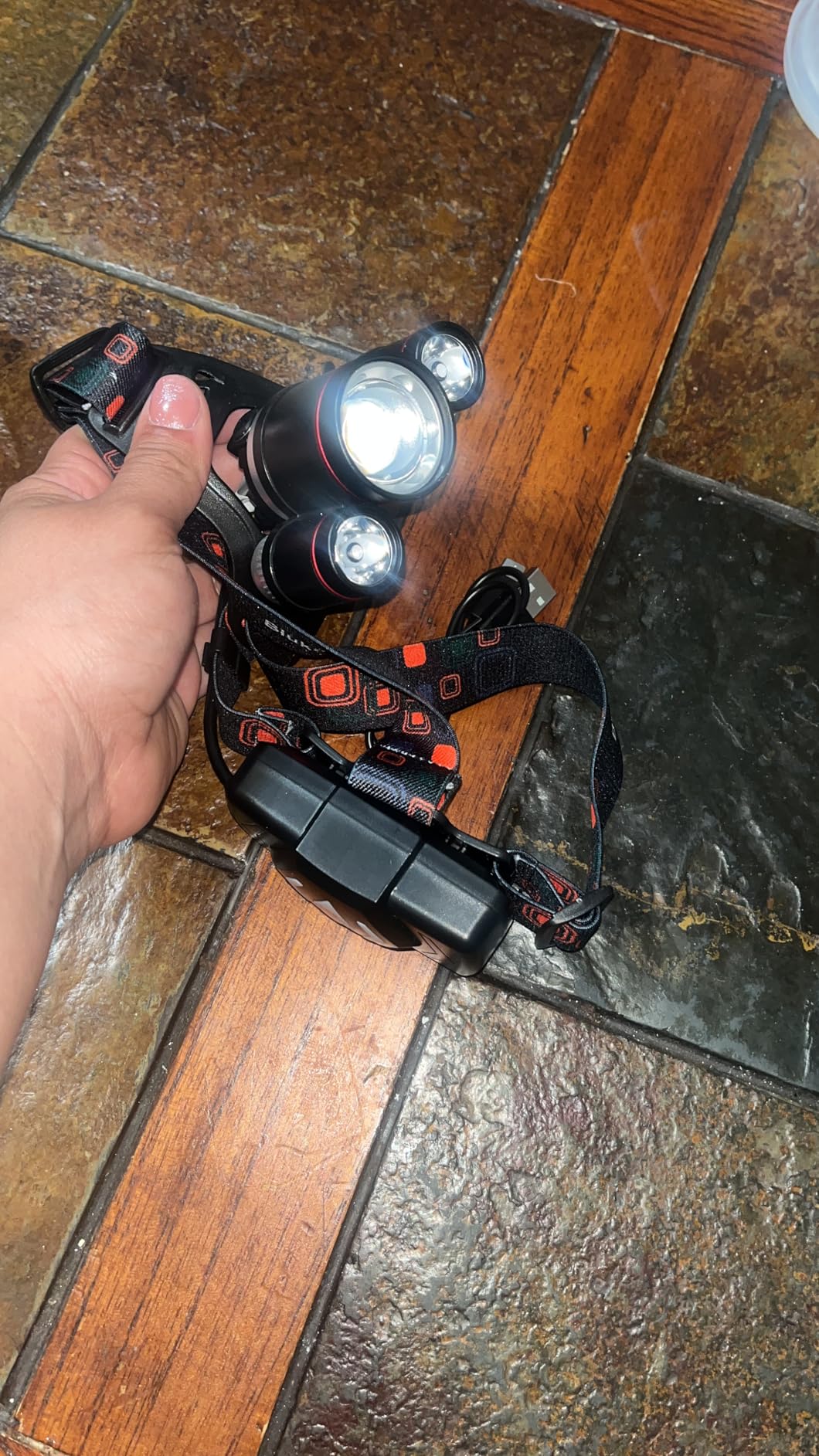 Blukar LED Headlamp, Super Bright Rechargeable Headlight Flashlight - 3 Lights 5 Modes, Zoomable, Spotlight & Floodlight Combination, IPX6 Waterproof, 20+Hrs Runtime for Running, Hiking, Camping customer photo 2