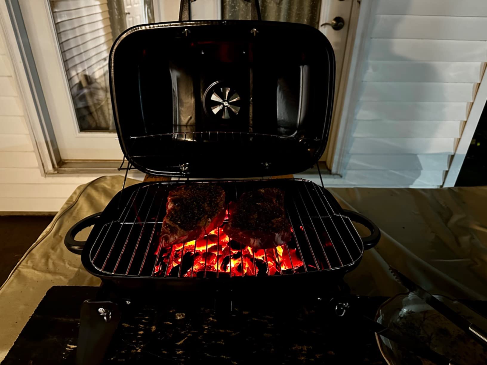 Grill Trade Portable Charcoal Grill - Mini BBQ Grill - Small Table Top Charcoal Grill for Camping, Outdoor Cooking - Foldable Camping Grill for Picnics, Tailgating and Backyard Grilling customer photo 1