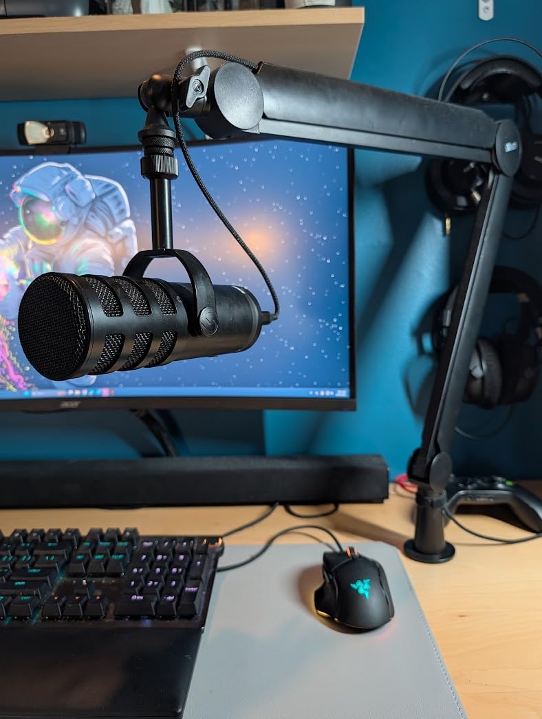 IXTECH Premium Microphone Boom Arm with Desk Mount, 360° Rotatable, Fully Adjustable, for Podcast, Video, Gaming, Radio, Studio, Recording, Sturdy and Universal VALIANT Model customer photo 2