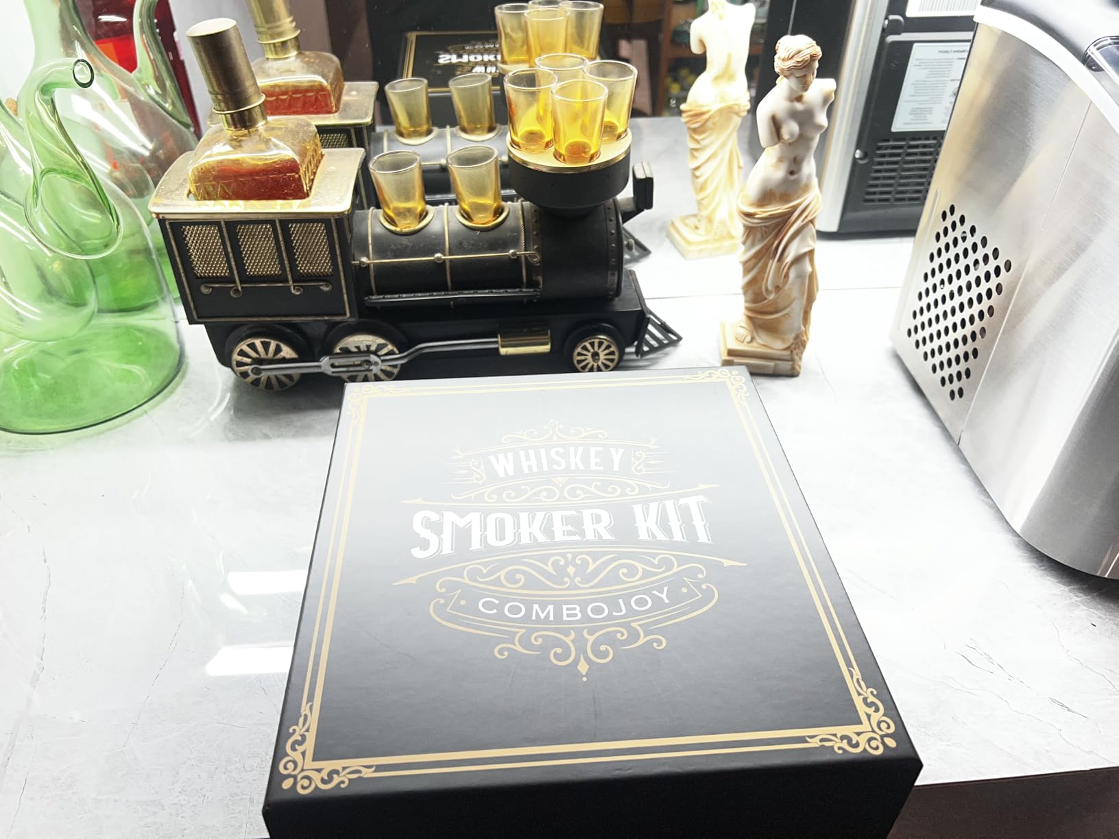 Whiskey Smoker Kit with Torch - 6 Flavors Wood Chips, 2 Glasses, 2 Ice Ball Molds customer photo 2
