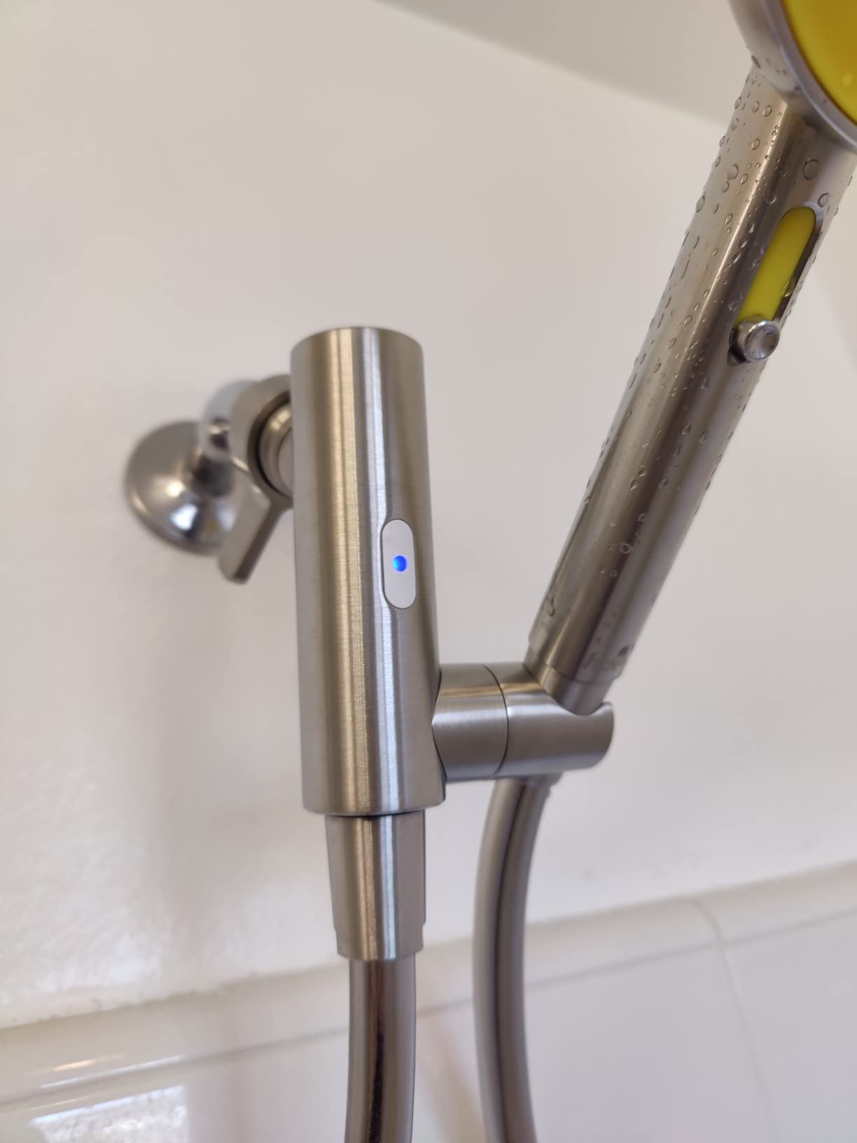 hai Smart Shower Head, Bluetooth Handheld Water Saving Showerhead with Adjustable High Pressure to Spa-Like Mist, Stainless Steel, Easy Installation, Customizable LED Lights, Citron, 1.8 GPM customer photo 1