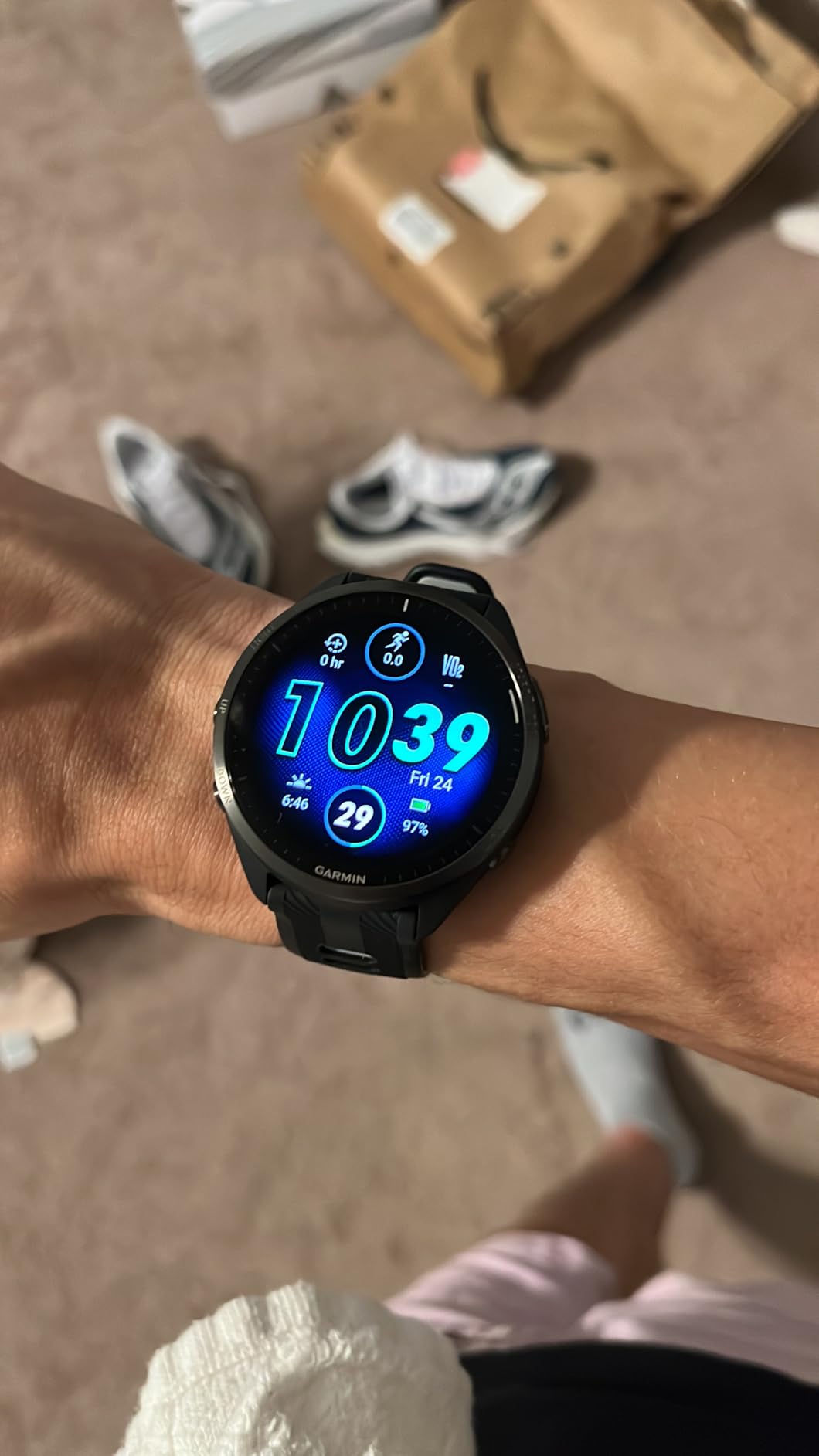 Garmin Forerunner® 965 Running Smartwatch, Colorful AMOLED Display, Training Metrics and Recovery Insights, Black and Powder Gray, 010-02809-00 customer photo 2