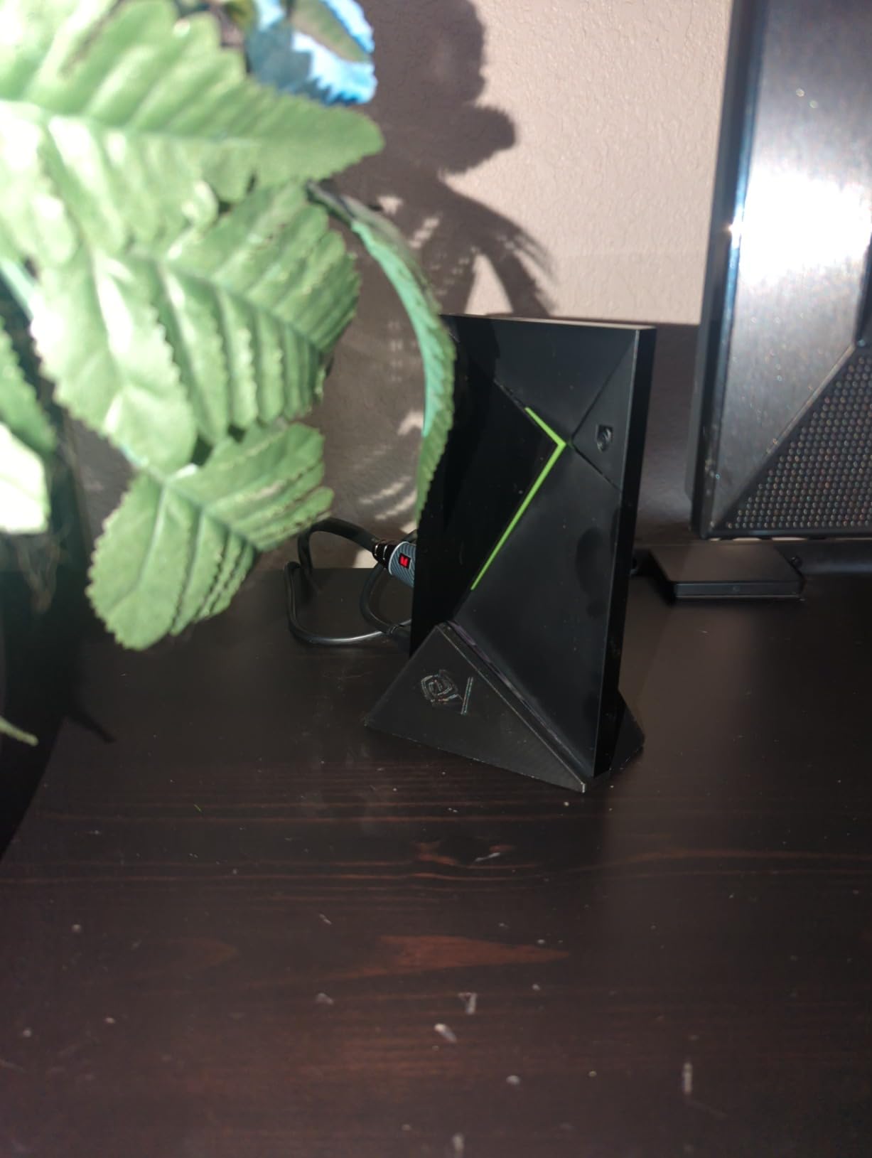 SplashNColor Vertical Stand Organizer Compatible with Nvidia Shield Android TV (2017 & 2019 Pro Models) - Compact Display with Logo & Lettering - Sleek Stand Nvidia Shield TV Mount (Jet Black) customer photo 1