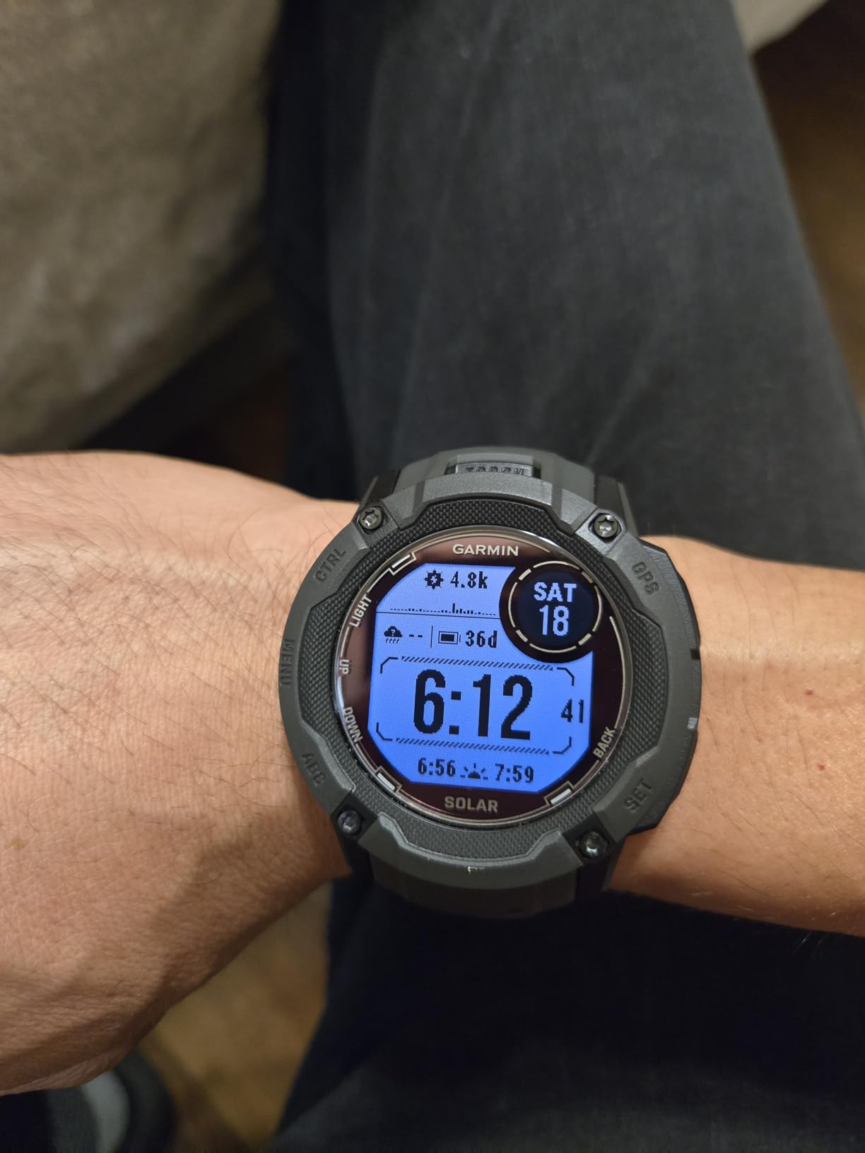 Garmin Instinct 2X Solar, Rugged GPS Smartwatch, Built-in Flashlight, Solar Charging Capability, Multi-Band GNSS, Graphite customer photo 1