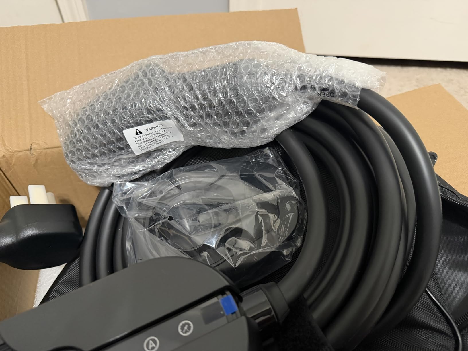 AIMILER Level 2 Tesla Charger(WiFi APP), 32A, 25ft Cable ETL Certified, 220V-240V NEMA 14-50P Plug EVSE w/Nacs Connector, Portable/Home Electric Car(EV) Charger for Tesla Model X/Y/3/S or Nacs EVs customer photo 1