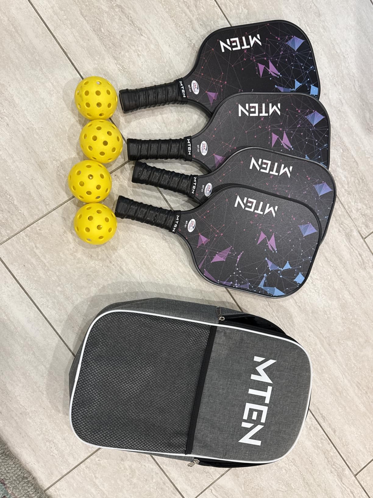 Pickleball Paddles Set of 2 or 4 - USAPA Approved Fiberglass customer photo 1