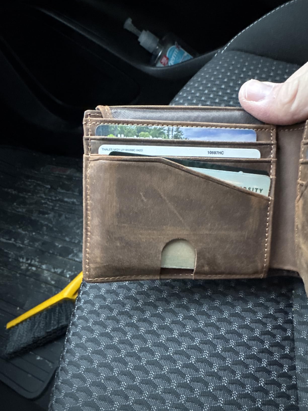 Mens Wallet With AirTag Holder, Bifold Leather RFID Blocking 1-2 ID Windows 12-13 Card Holders, Gift Box and Screen Protector Included, AirTag Not Included customer photo 2