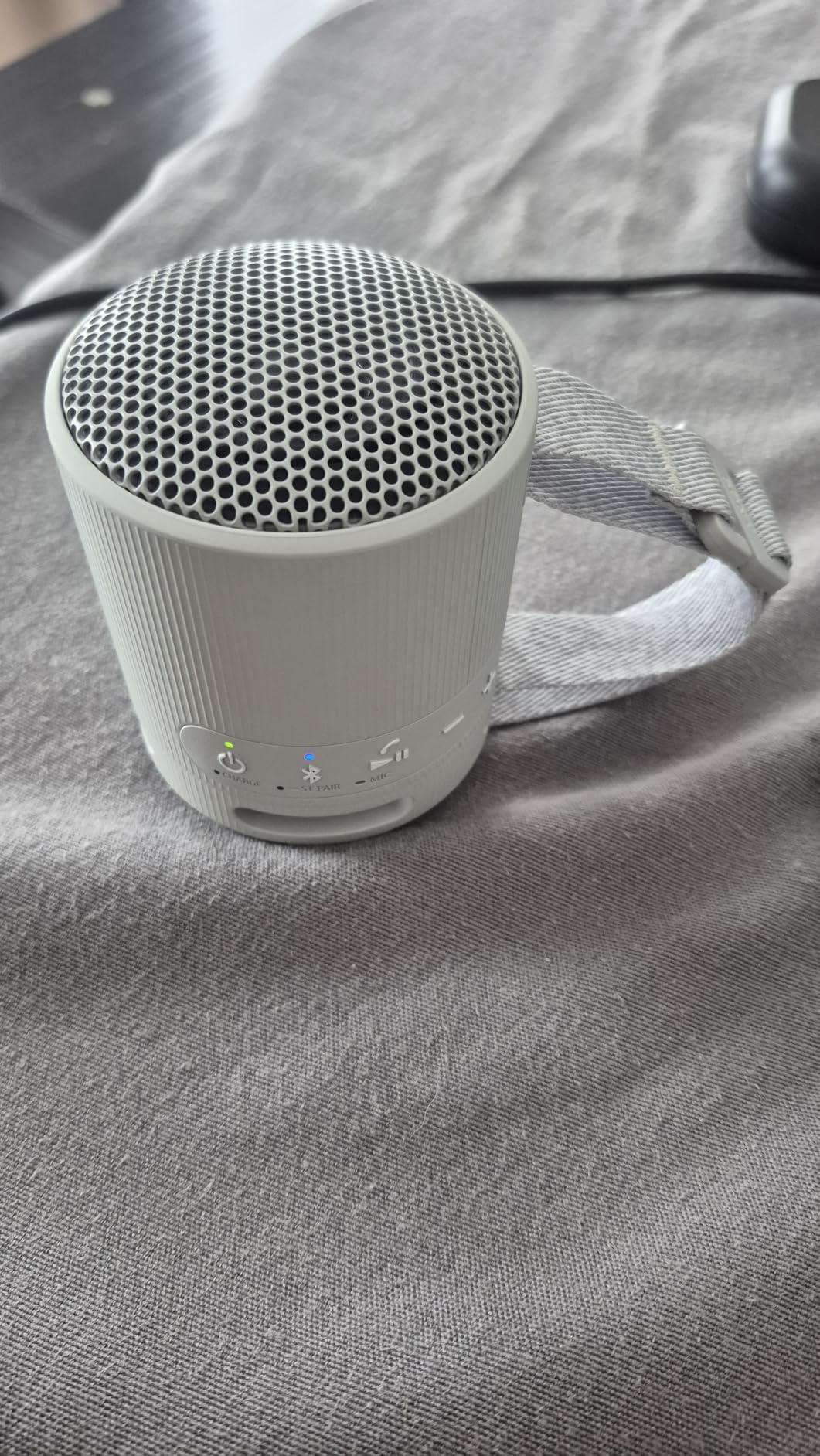 Sony SRS-XB100 Wireless Bluetooth Portable Lightweight Super-Compact Travel Speaker, Durable IP67 Waterproof & Dustproof Shower Speaker, 16 Hour Battery, Versatile Strap, & Hands-free Calling, Black customer photo 2