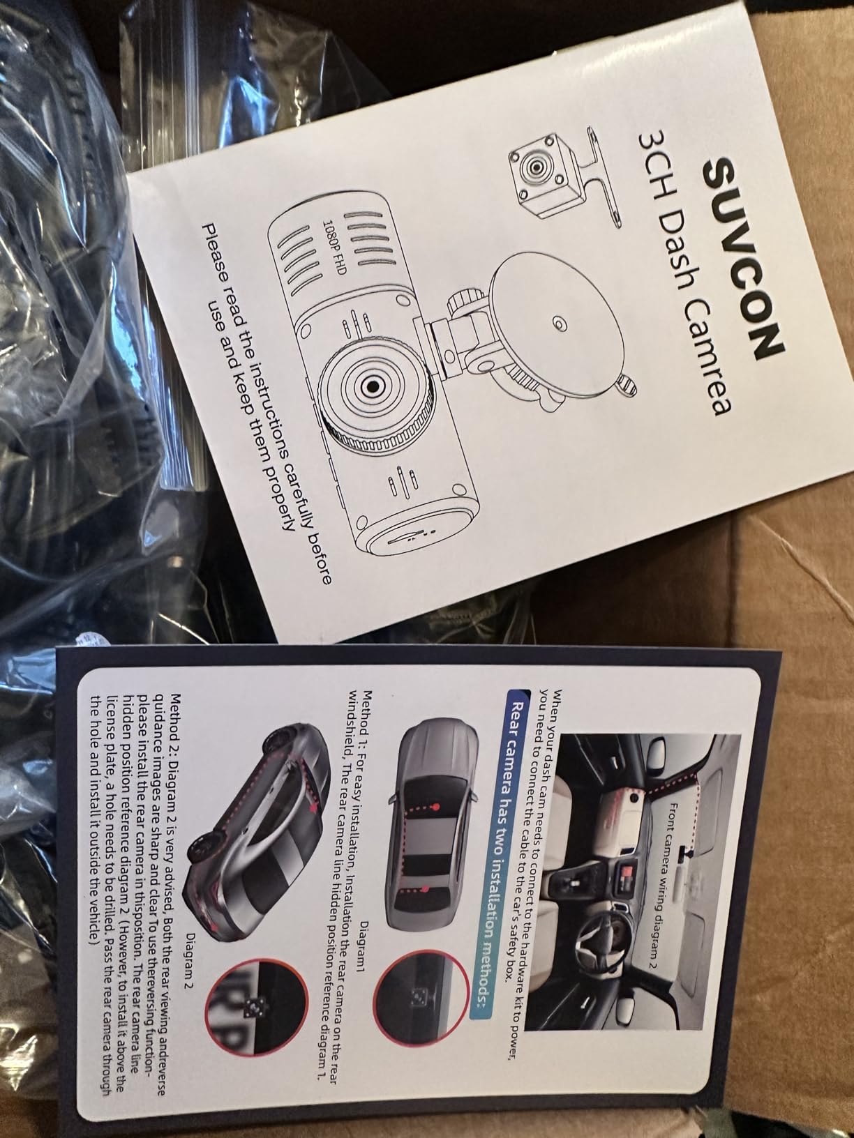 Dash Cam Front and Rear, 1080P Dash Camera for Cars, 3 Channel Car Camera Front Rear and Inside with 32GB Card, Loop Recording, Night Vision, HDR, 24Hr Parking, G-Sensor customer photo 1
