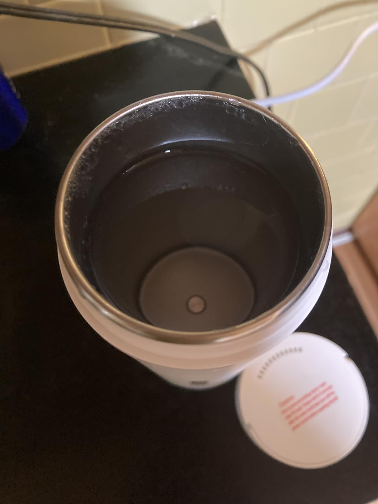Travel Electric Kettle Portable Small Mini Tea Coffee Kettle Water Boiler, Water Heater with 4 Temperature Control, 304 Stainless Steel with Auto Shut-Off & Boil Dry Protection, BPA-Free (White) customer photo 2