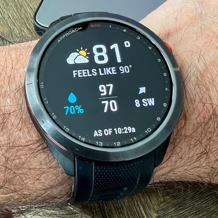 Garmin Approach S70 (Black, 47mm) Golf GPS Watch | Premium Smartwatch with AMOLED Display, Virtual Caddie & Playslike Distance | Bundle with PlayBetter Screen Protectors & Portable Charger customer photo 2