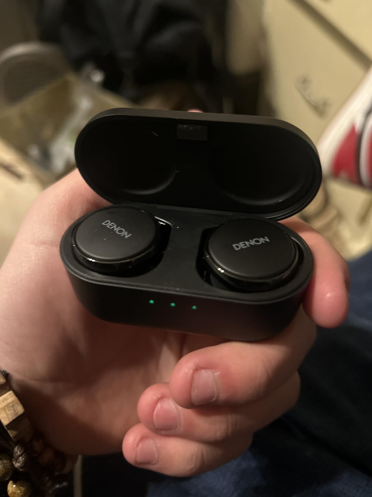 Denon PerL Pro True Wireless Earbuds - Adaptive Active Headphones Wireless Noise Canceling, Masimo Adaptive Acoustic Technology, Spatial Audio, 32Hr Battery Life, Wirefree Charging, Black customer photo 2