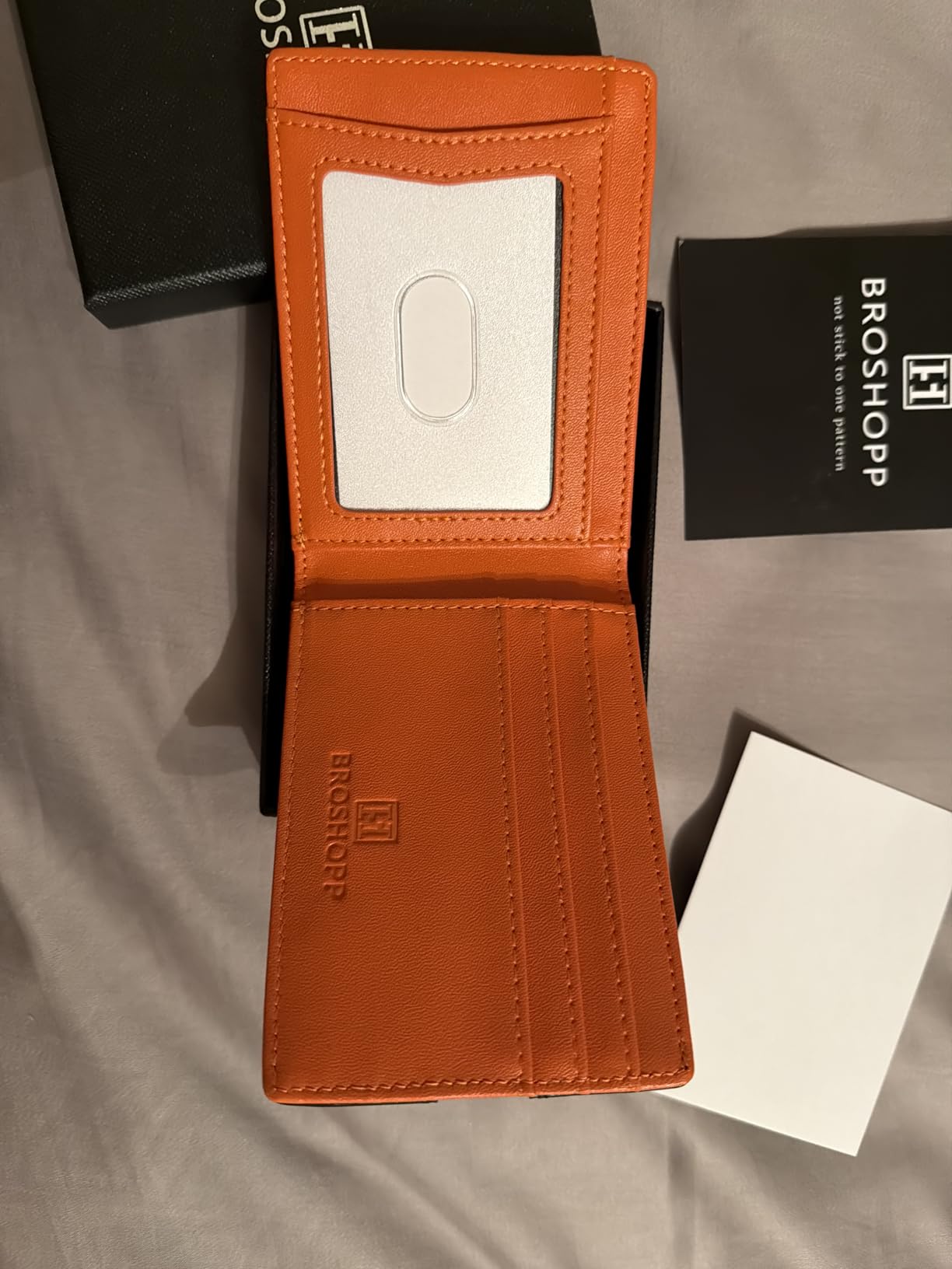 Airtag Wallet for Men, Bifold Full-Grain Leather Wallet for Apple Air Tag (1st & 2nd Generation), Men's Wallet with Airtag Holder, RFID Blocking, Cash Slots, ID Window customer photo 1