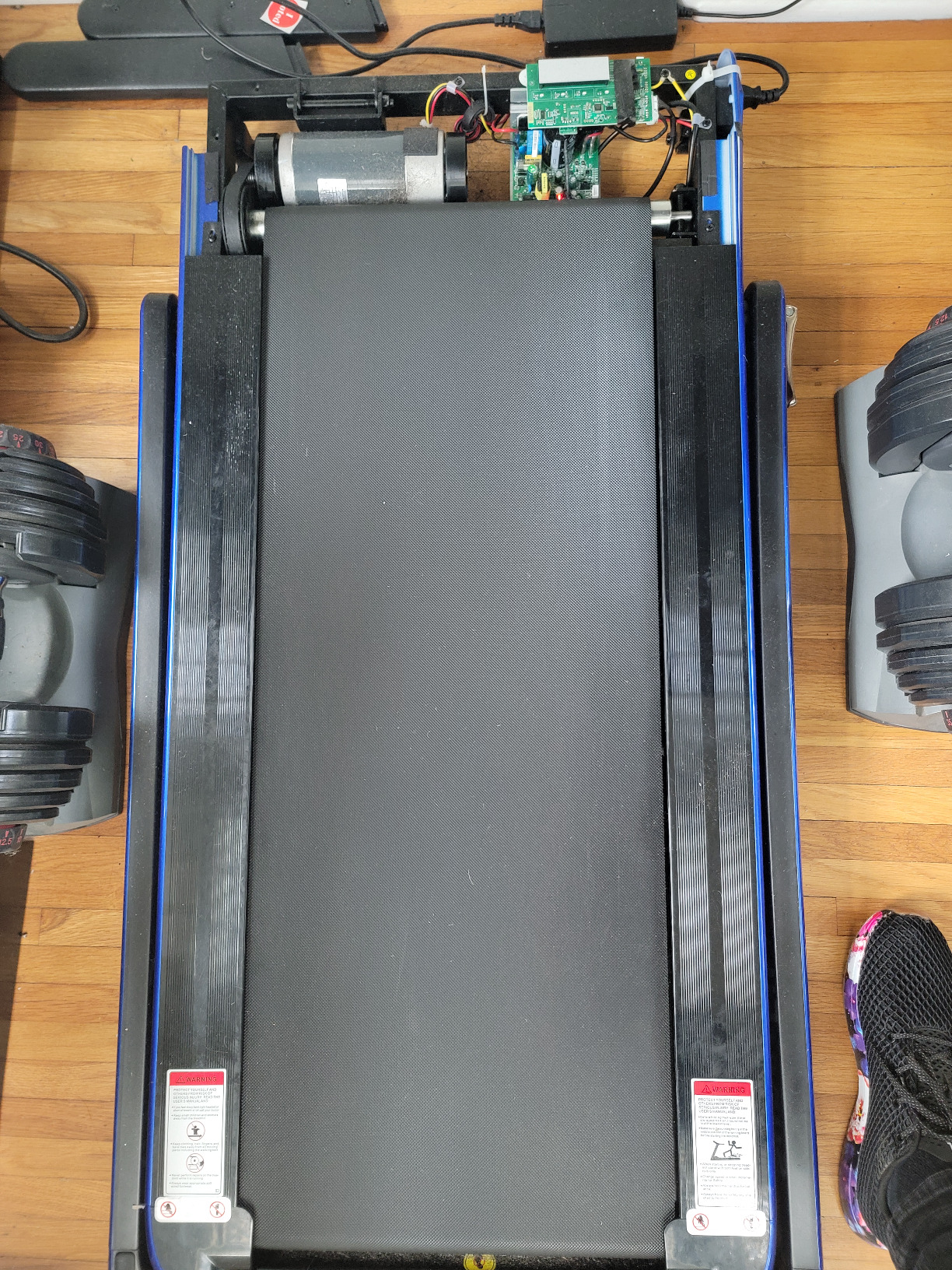 Goplus 2 in 1 Folding Treadmill, 2.25HP Superfit Under Desk Electric Treadmill, Installation-Free with Remote Control, APP Control and LED Display, Walking Jogging for Home Office customer photo 2