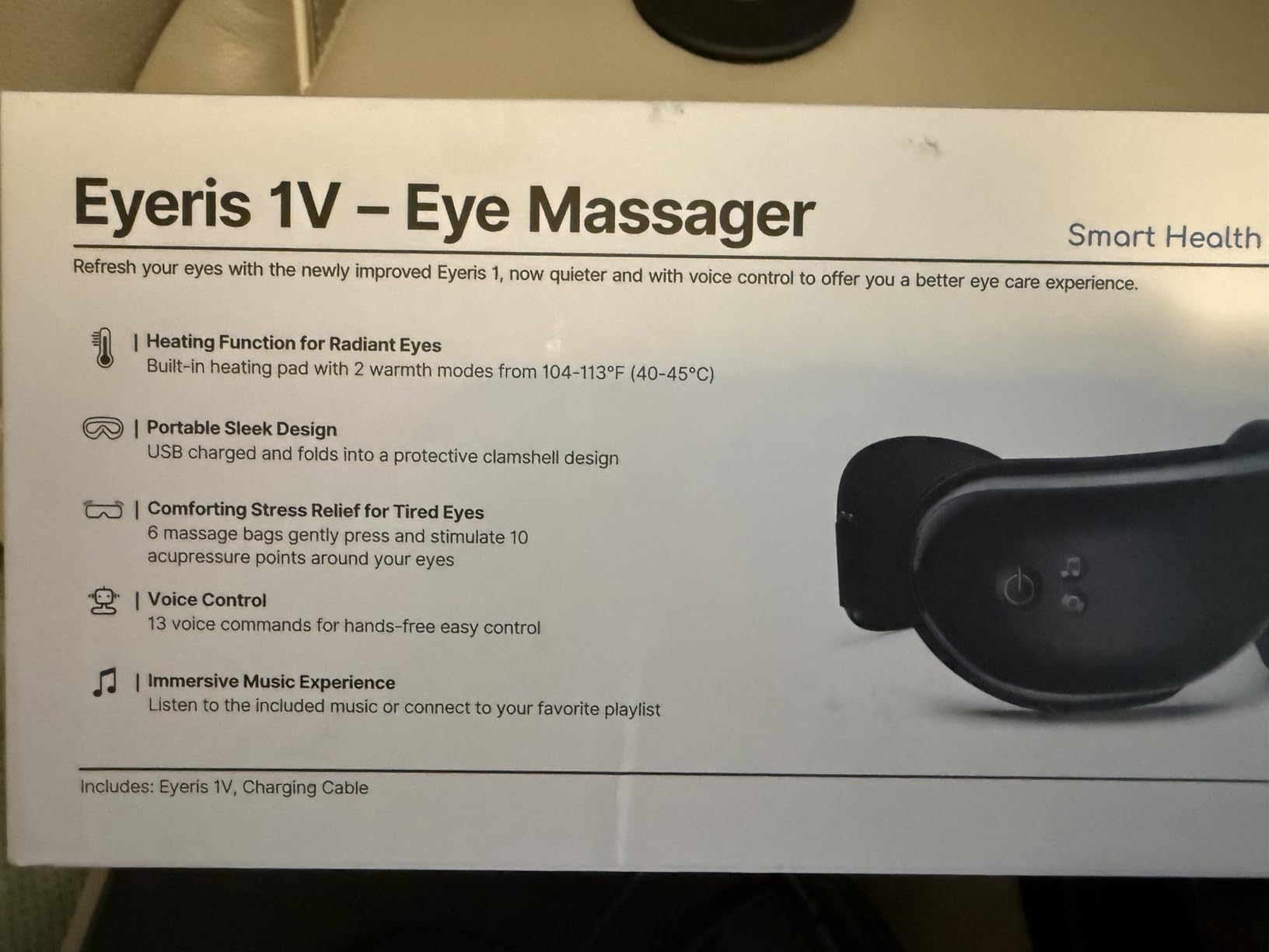RENPHO Eye Massager with Heat and Cooling Voice Control - Eyeris 3, Massaging Eye Mask for Migraine Headache Dry Eyes customer photo 2