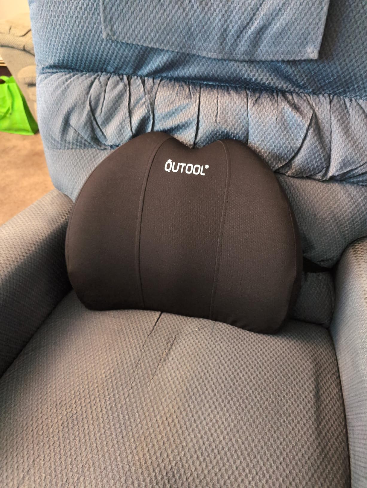 QUTOOL Lumbar Support Pillow for Office Chair, Memory Foam Low Back Support,Back Pain Relief, Ergonomic Back Cushion for Desk Chair,Gaming Chair,Adjustable Strap and Washable Cover customer photo 2