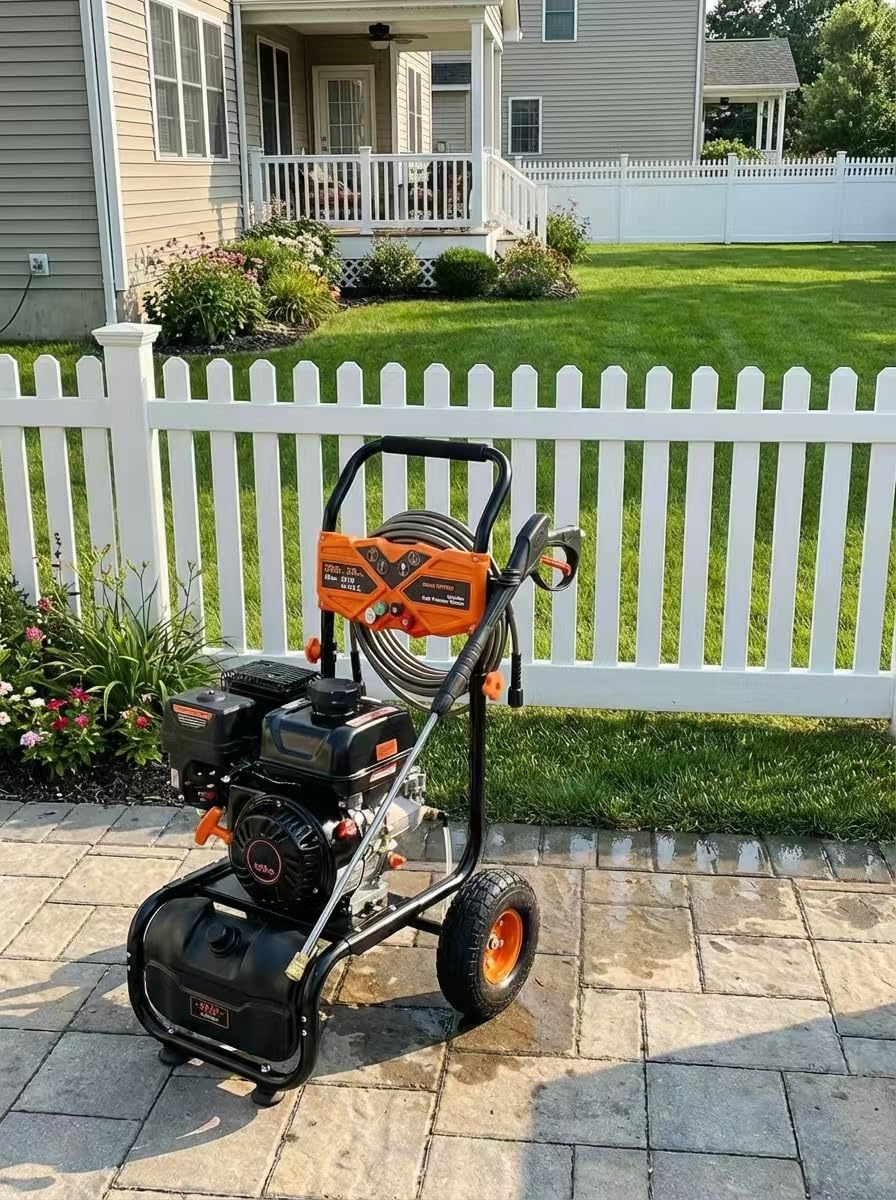 3500PSI Gas Pressure Washer, 2.3GPM Gas Powered High Pressure Washer with 209CC Engine, 4 Adjustable Nozzles, 25 ft High Pressure Hose customer photo 1