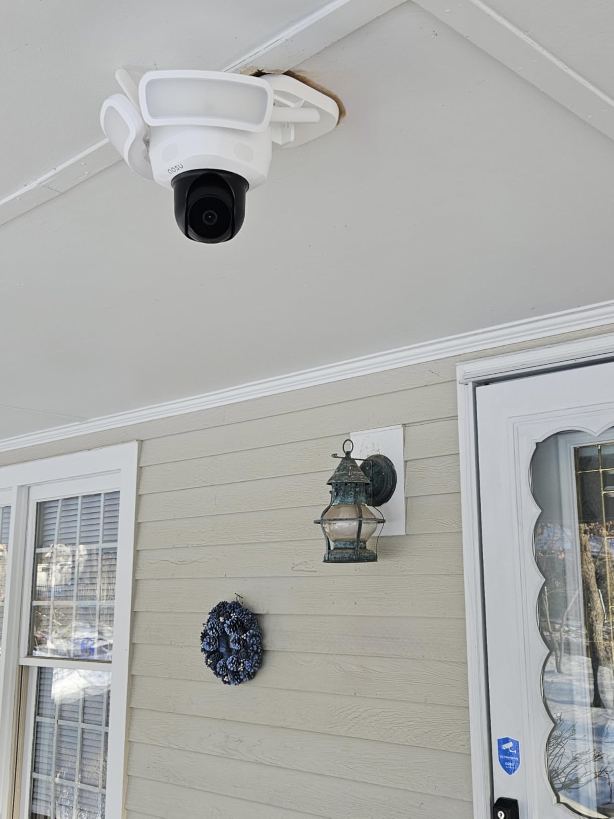aosu Floodlight Camera Wired, 3K UHD Security Camera Outdoor, 360 Degree Coverage Surveillance, 24/7 Recording, Motion Detection, 2600-Lumen Motion-Activated Floodlight, Color Night Vision customer photo 1