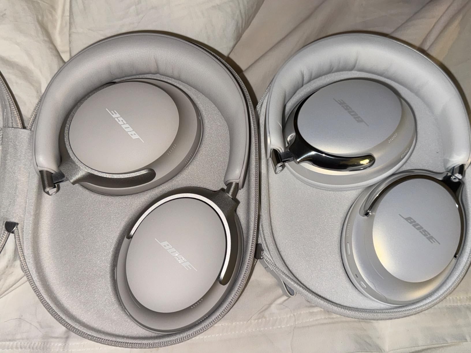 Bose QuietComfort Ultra Bluetooth Headphones, Wireless Headphones with Spatial Audio, Over Ear Noise Cancelling with Mic, Up to 24 Hours of Playtime, White Smoke customer photo 2
