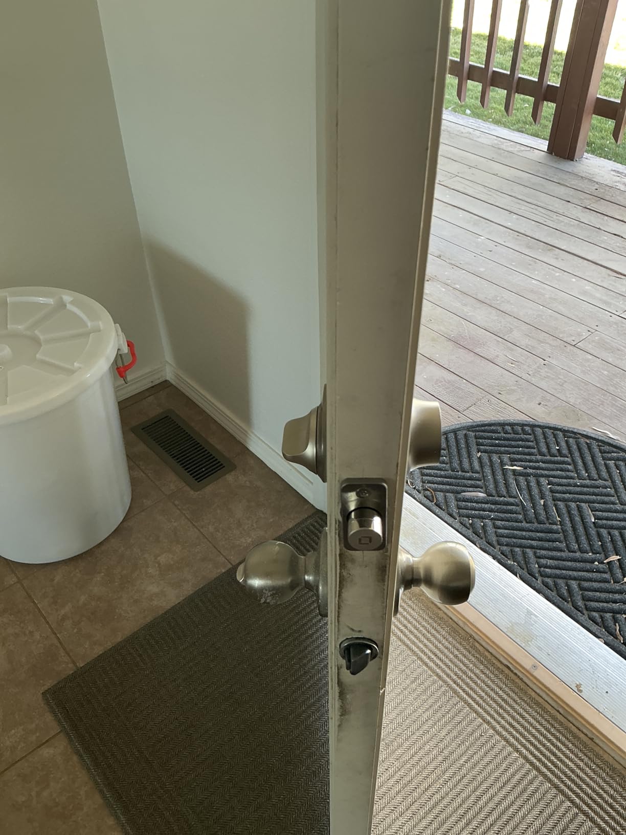Level Lock+ WiFi Deadbolt Smart Lock - World's Smallest Smart Lock Plus Apple Home Key - Lock/Unlock Anywhere - Level App for iOS & Android - Works with Apple, Alexa, GoogleHome (Satin Nickel) customer photo 1