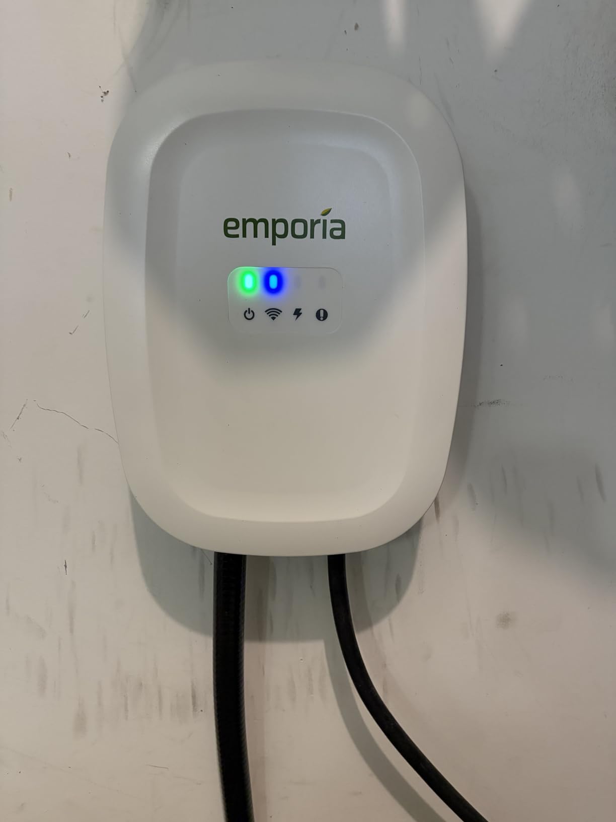 Emporia Level 2 EV Charger w/NACS, Compatible with Tesla - 48 amp Electric Car Charger, Preconfigured for Hardwired Install with Whip, UL/Energy Star WiFi-Enabled EVSE, 24ft Cable, White customer photo 2