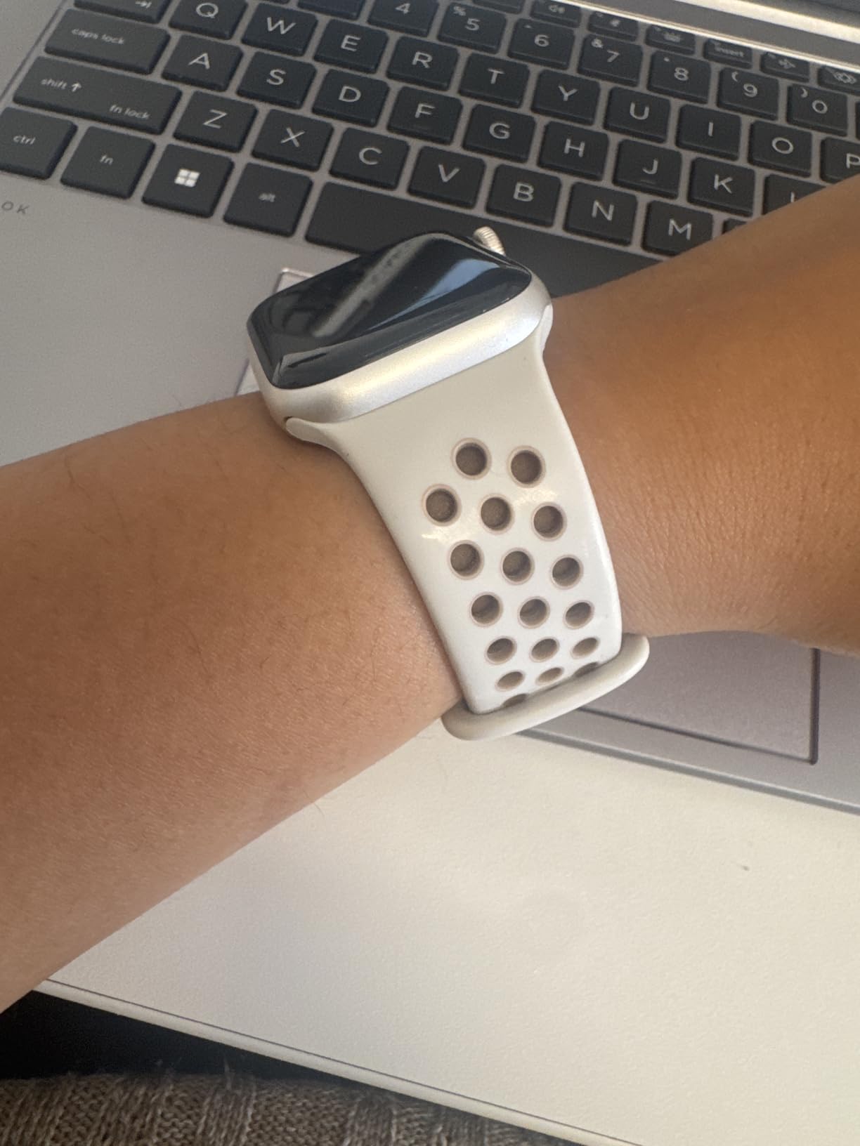 Vancle Silicone Bands Compatible with Apple Watch Band 38mm 40mm 41mm 42mm 44mm 45mm 49mm, Soft Breathable Waterproof Wristbands Straps for iWatch Series Ultra 2 Ultra 9 8 7 6 5 4 3 2 1 SE Women Men customer photo 1