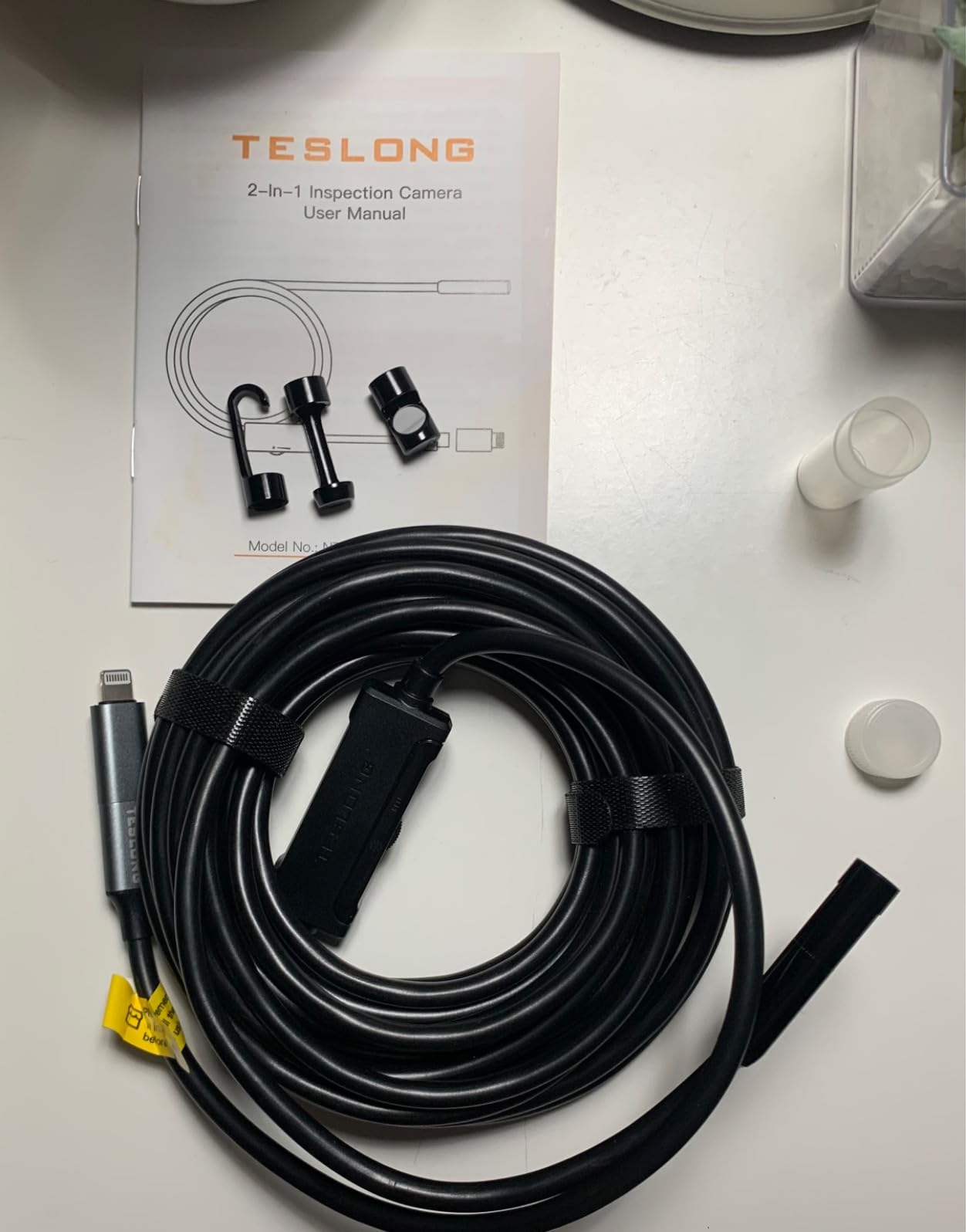 Teslong 50FT USB-C Borescope Camera with Light, Only Compatible with iPhone 15/16/17 Android Phones, 50 ft Flexible Waterproof Endoscope for DIY Pipe Inspection with Drain Snake customer photo 1