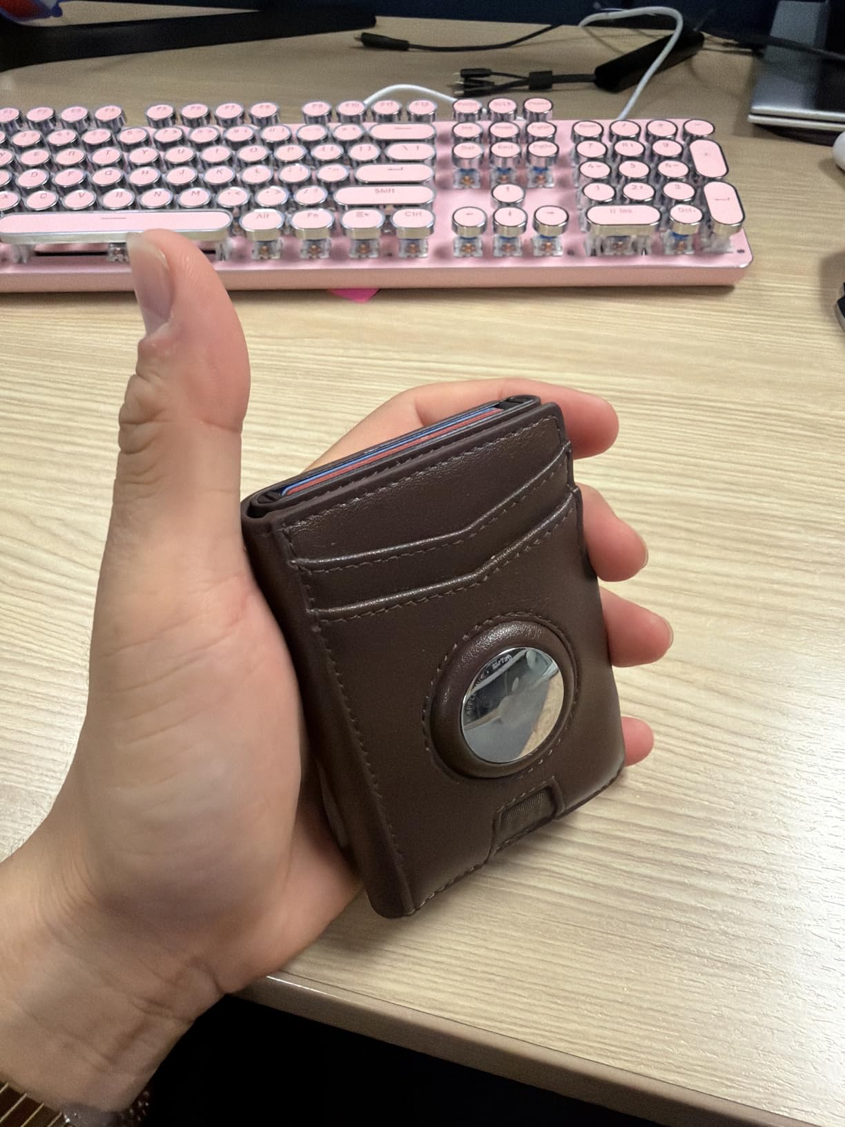 miyozi Airtag Wallet for Men,with Money Clip 10 Cards Metal Case Smart Slim Pop Up Credit Card Holder Flip with Magnetic Closure RFID Blocking wallet with Gift Box customer photo 1