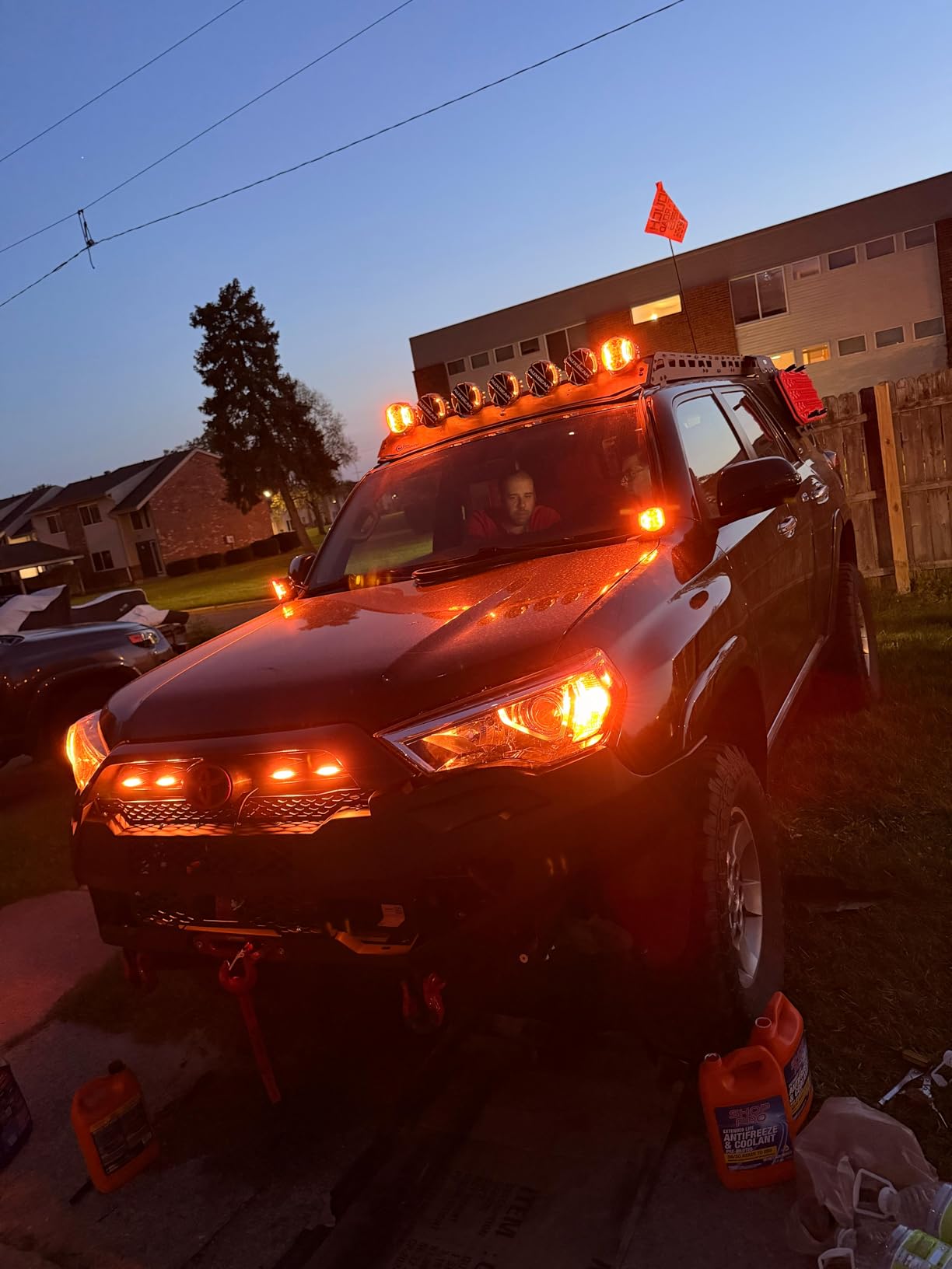 Auxbeam V-Ultra Series Side Shooter Light Bar, 5Inch 172W Round Offroad Lights LED Pods 20400LM, Amber DRL & Spotlight Dual Color 270deg Wider Off Road Lighting with Protective Covers, Pair customer photo 1