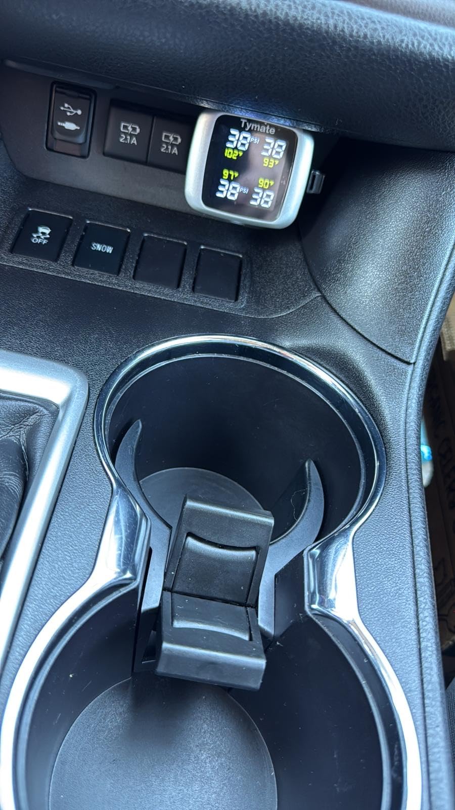 Tymate TM7 Tire Pressure Monitoring System, Wireless TPMS with 4 External Sensors & 6 Alarm Modes, Colorful Display, Real-time Tire Pressure Monitor System, Ideal for RV SUV MPV Truck Sedan(0-144 PSI) customer photo 2