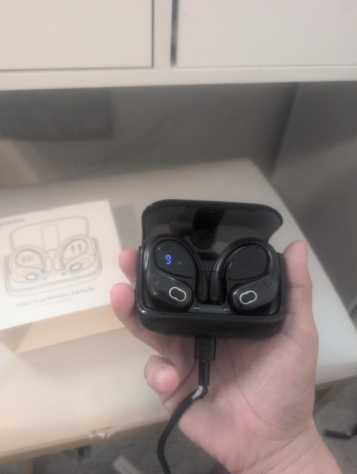 Wireless Earbuds 75hrs Bluetooth 5.4 Headphone Sport, 2026 Bluetooth Earbuds Stereo Deep Bass Over Ear Bud with Earhooks, ENC Noise Cancelling Mic, IPX7 Waterproof Earphone for Gym/Running/Workout customer photo 1