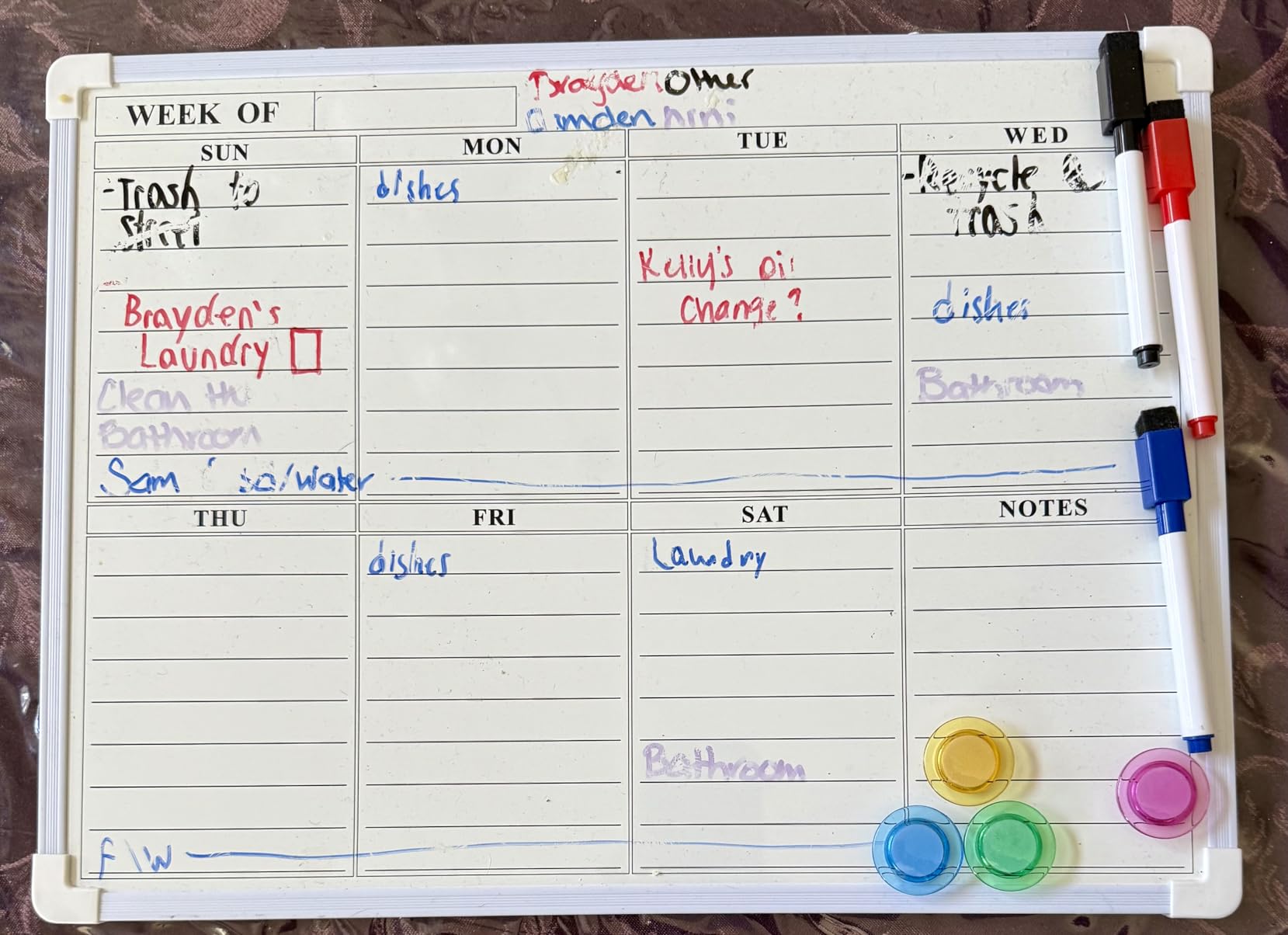 MaxGear Monthly Calendar Dry Erase Board for Wall, 16