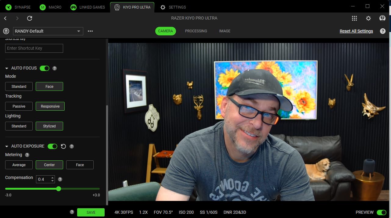 Razer Kiyo Pro Ultra 4K Webcam: Large Sensor - Auto Light Correction - Built-in Mic and Shutter - Pro Grade Content Creation, Streaming, Gaming, Video Calls customer photo 1