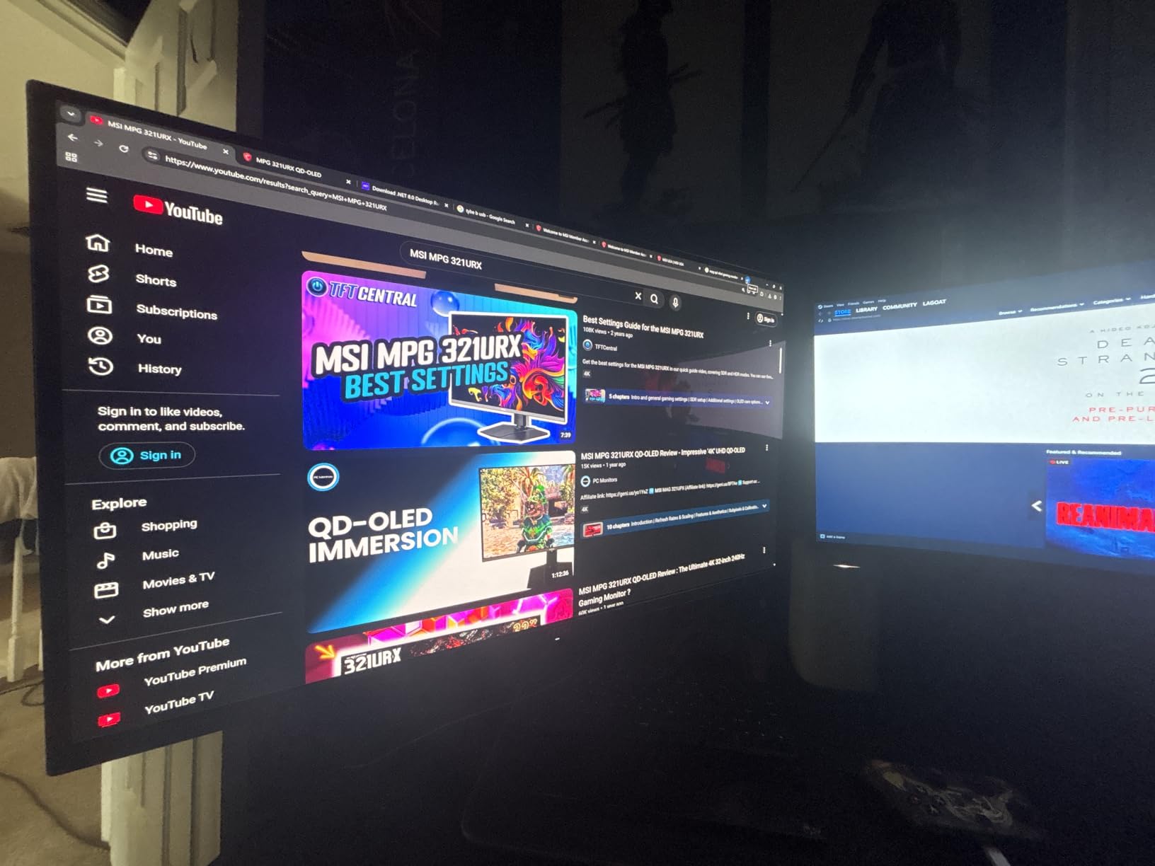 MSI MPG 321URX QD-OLED 32-inch 4K UHD Quantum Dot OLED Gaming Monitor, 3840 x 2160, 0.03ms, 240Hz, True Black HDR 400, 90W USB Type C, HDMI, DP Port customer photo 2