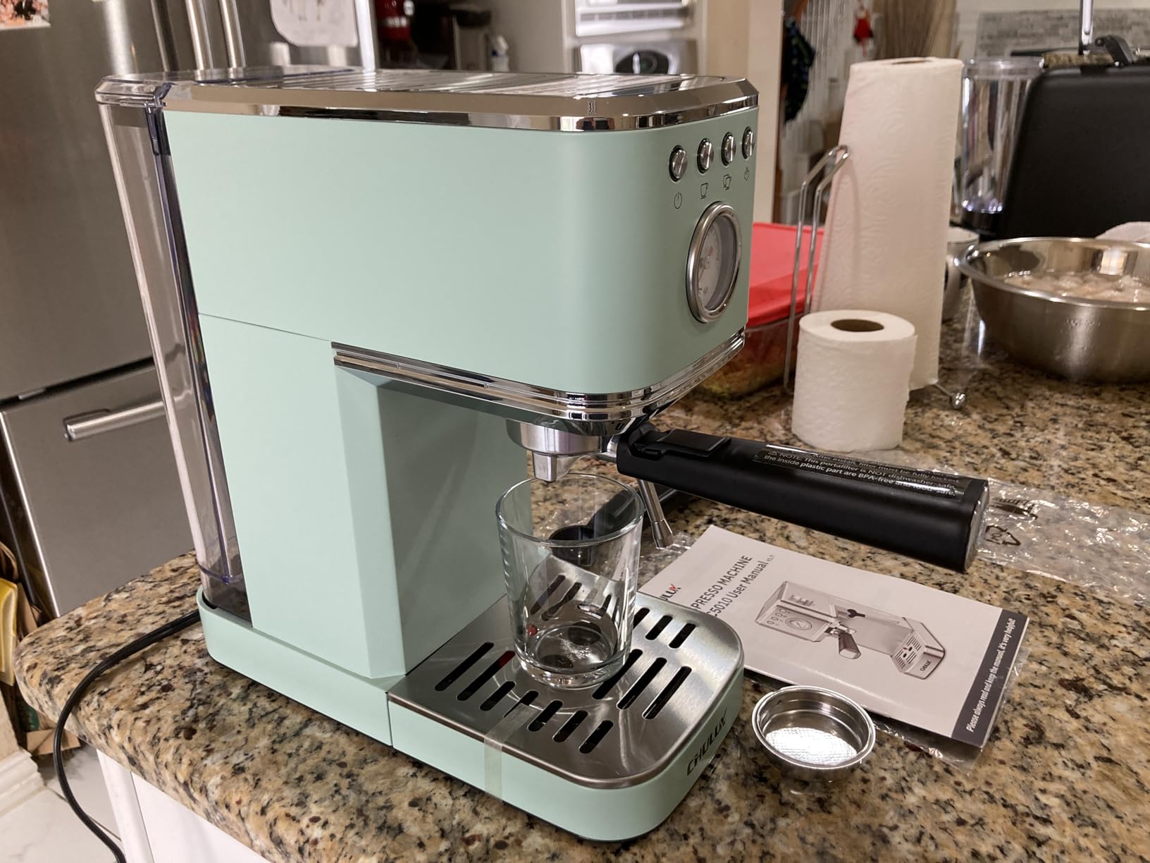 CHULUX Slim Espresso Machine with Milk Frother, 20 Bar Professional Italian Pump Espresso Coffee Machine for Home Cappuccino & Latte Maker, Stainless Steel, Silver customer photo 2