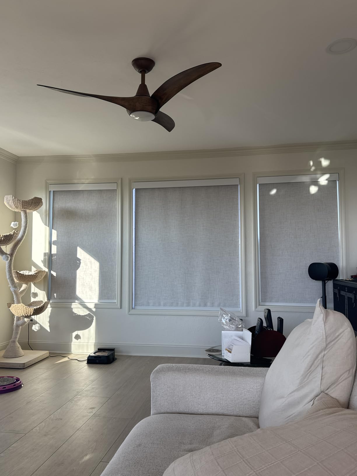 Bringnox Motorized Blinds with Remote,100% Blackout Smart Roller Blinds Compatible with Apple Homekit Google Home and Alexa Via HUB,and Customized (Linen Stone-01) customer photo 2