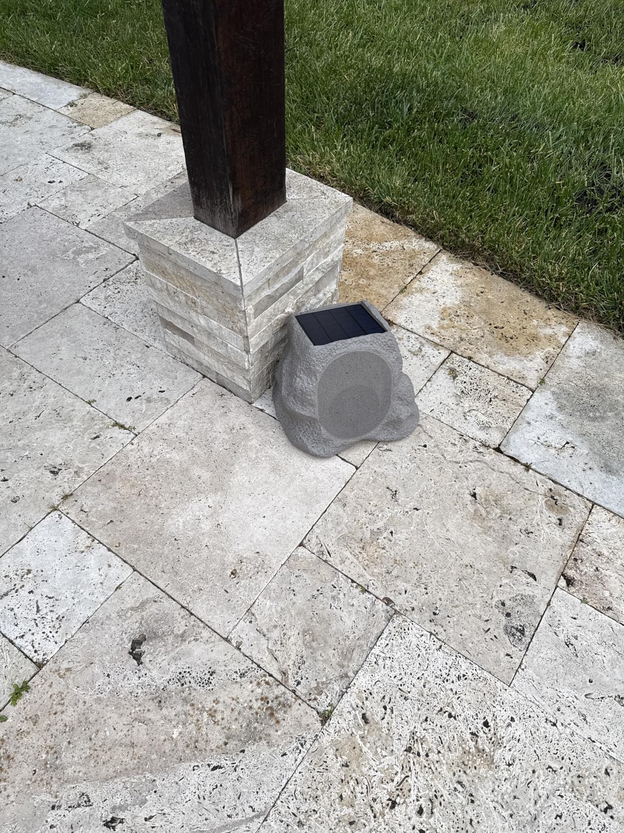 Victrola Rock Speaker Connect, Stone, Wireless Outdoor with Bluetooth 5.3, 22-Hour Battery Life, with Solar Charging, Link Up to 20 Rock Speakers, IP65 Water & Dust Resistant customer photo 2