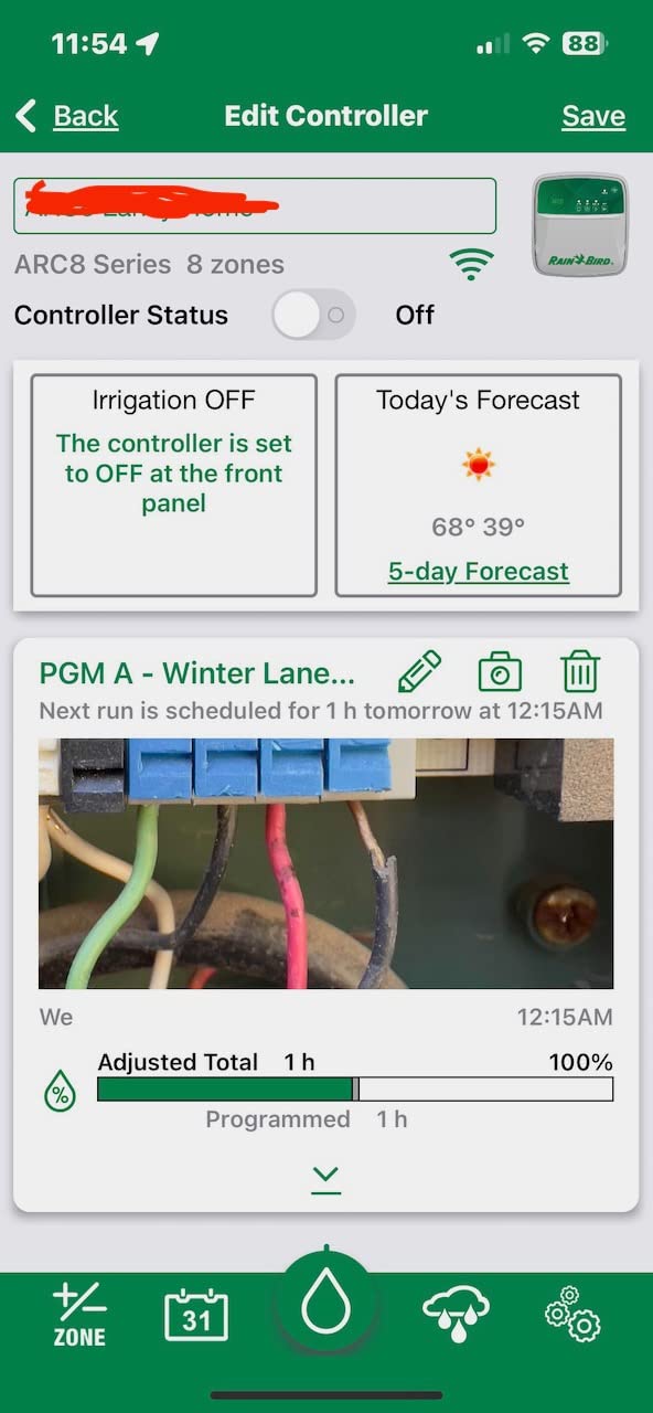 Rain Bird ARC6 App-Based Indoor Smart WiFi Irrigation Sprinkler Timer/Controller, 6-Zone/Station, EPA WaterSense Certified, Compatible with Alexa customer photo 1
