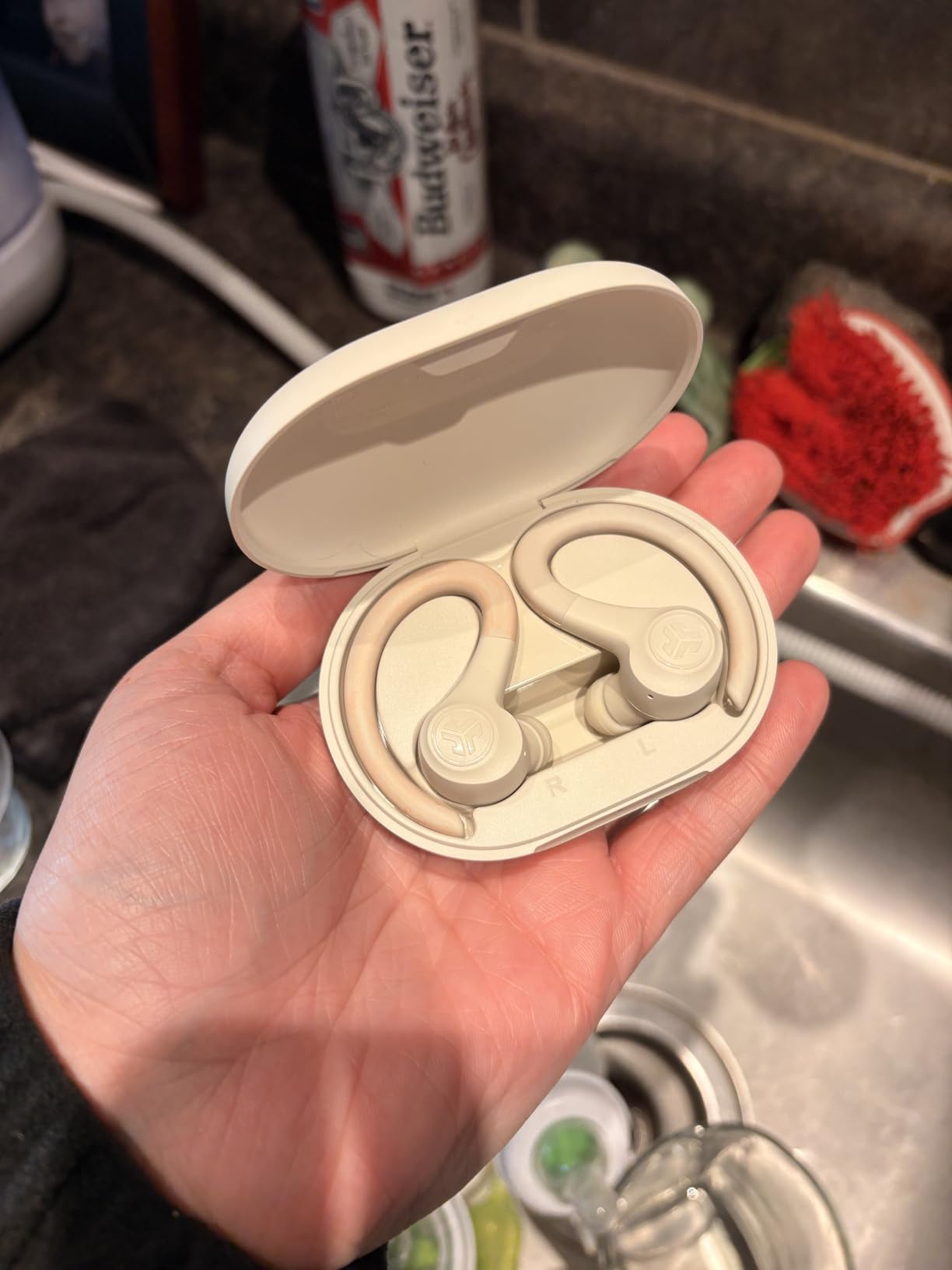JLab Go Sport+ Wireless Workout Earbuds Featuring C3 Clear Calling, Secure Earhook Sport Design, 35+ Hour Bluetooth Playtime, and 3 EQ Sound Settings (Graphite) customer photo 2