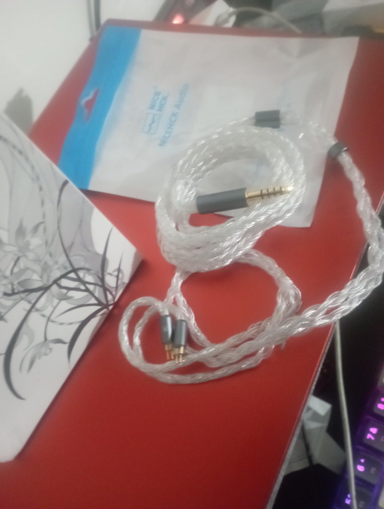 NICEHCK IcyMoon IEM Cable, 16 Core OCC+Silver Plated OFC Upgrade Cord, SPC in Ear Monitor Cables, Balanced Cords with 3.5/4.4mm Plug for Orchestra Lite Cadenza Hype4 Supermix4 (4.4mm with 0.78 2Pin) customer photo 2